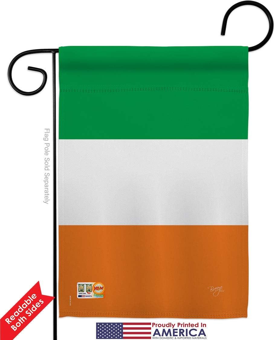 Breeze Decor 58279 Ireland Country 2-Sided Impression Garden Flag - 13 x 18.5 in.