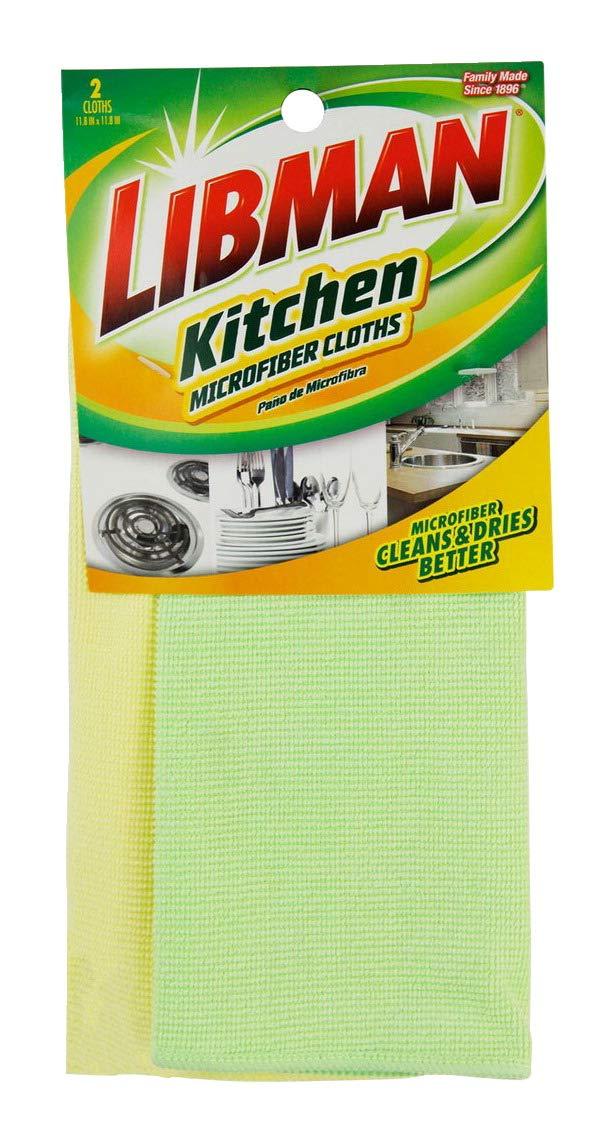 Premium Yellow and Green Microfiber Kitchen Cleaning Cloths, 11.8" x 11.8"