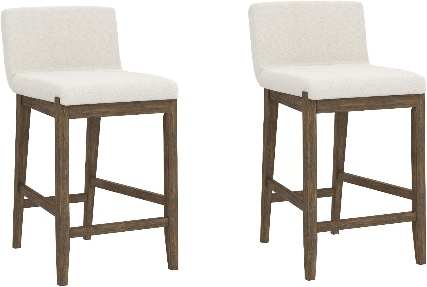 Nathan James Upholstered Wooden Stool