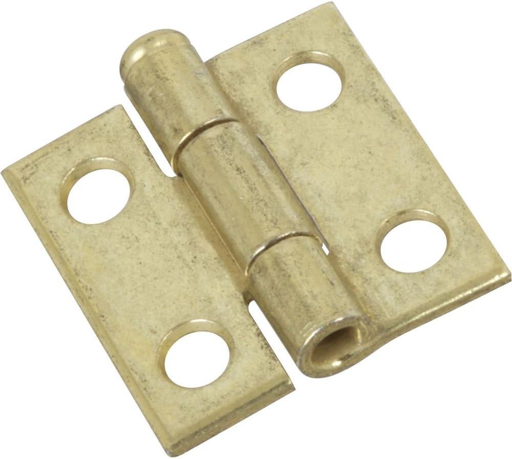 National Hardware 1 in. L Brass-Plated Mortise Door Hinge 1 pk