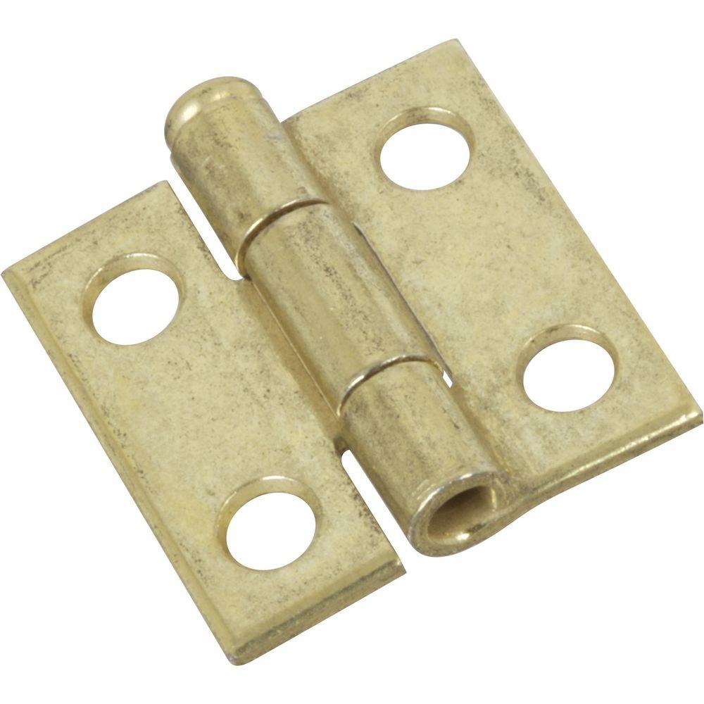 National Hardware 1 in. L Brass-Plated Mortise Door Hinge 1 pk