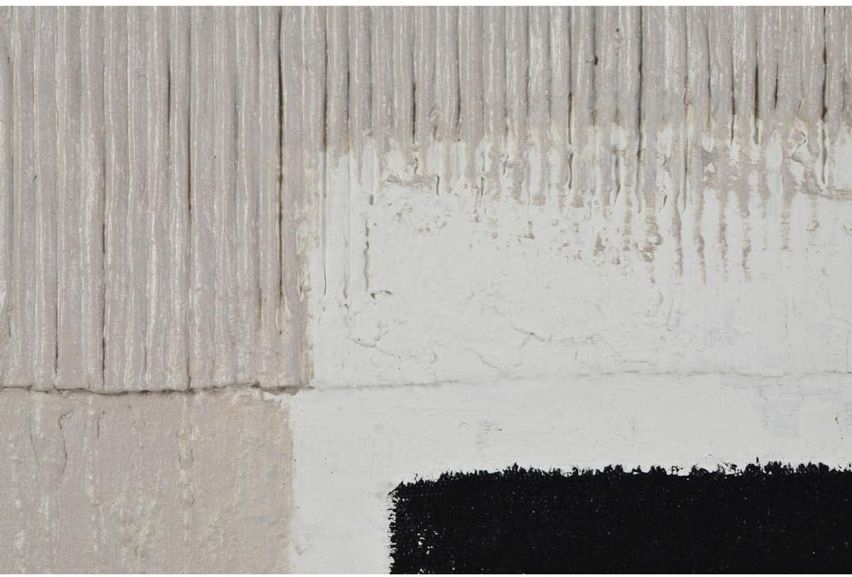 Rectangular Multicolor Hand Painted Canvas Art with Black Frame