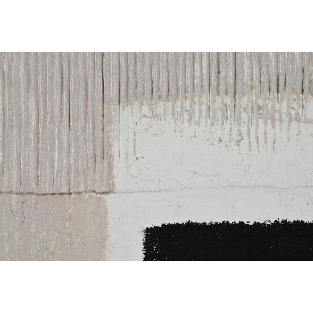 Rectangular Multicolor Hand Painted Canvas Art with Black Frame