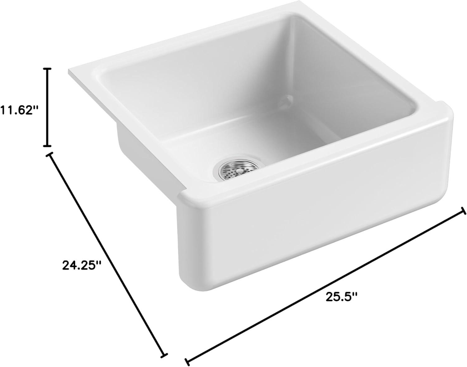 Whitehaven® Self-Trimming 23.5"L x 21.5625"W Farmhouse Kitchen Sink