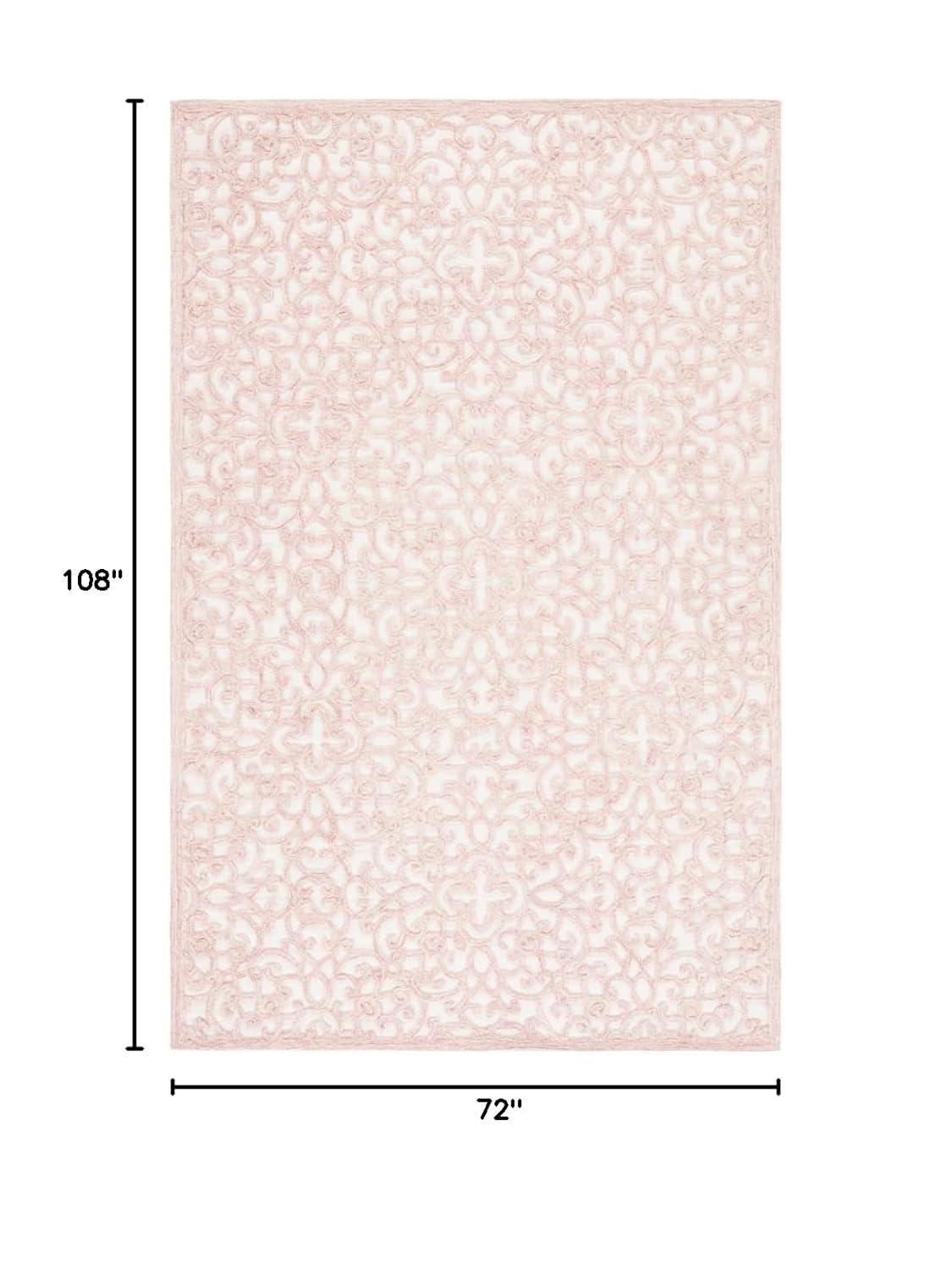 Trace TRC103 Hand Tufted Indoor Area Rug - Ivory/Pink - 6'x9' - Safavieh