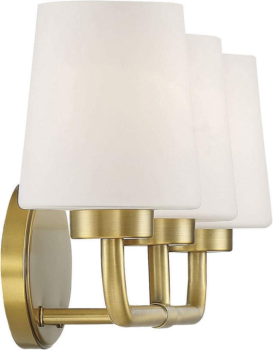 Capra Warm Brass 3-Light Energy Star Bathroom Vanity Fixture