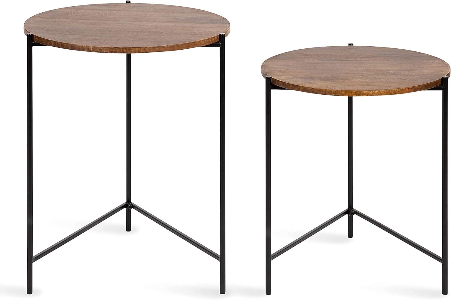 Kate and Laurel Ulani Round Metal Accent Table Set