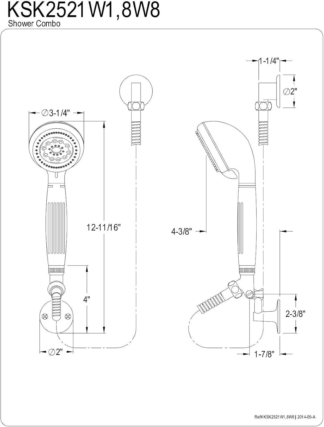 Kingston Brass Kingston Brass Made To Match Shower Combo KSK2521W1