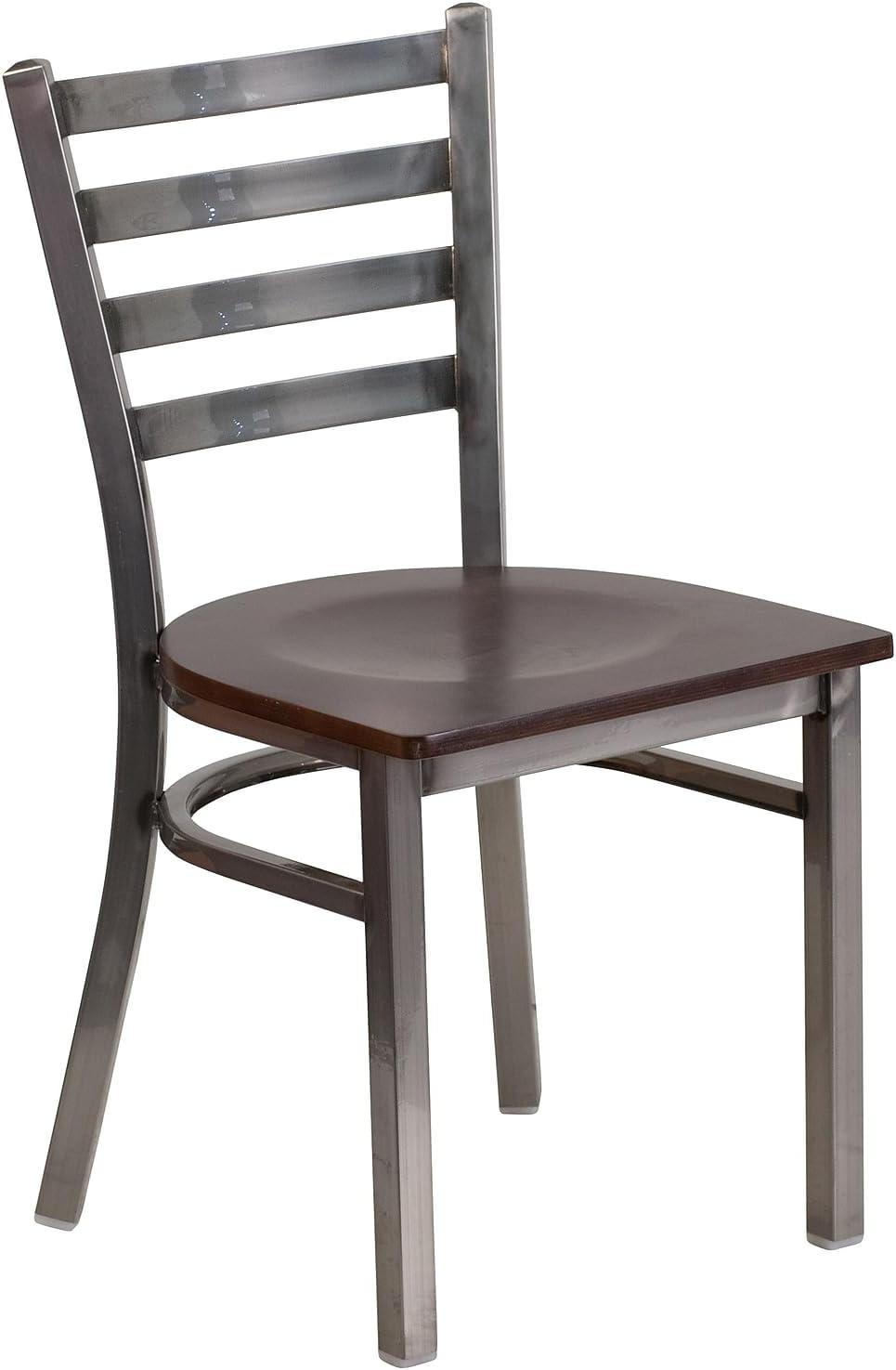 Flash Furniture Kendall Clear Coated Ladder Back Metal Restaurant Chair