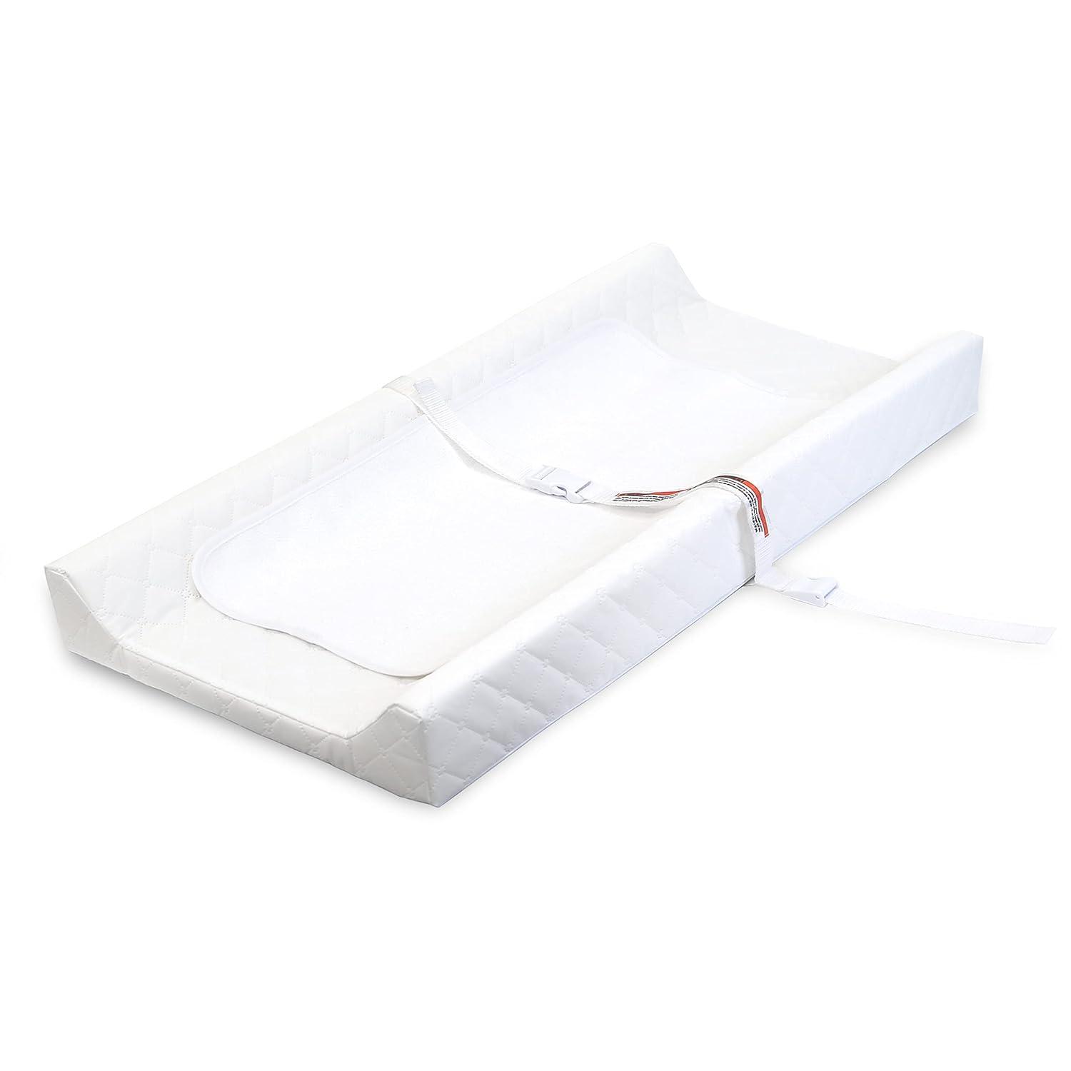 White Contoured Changing Pad with Waterproof Liner