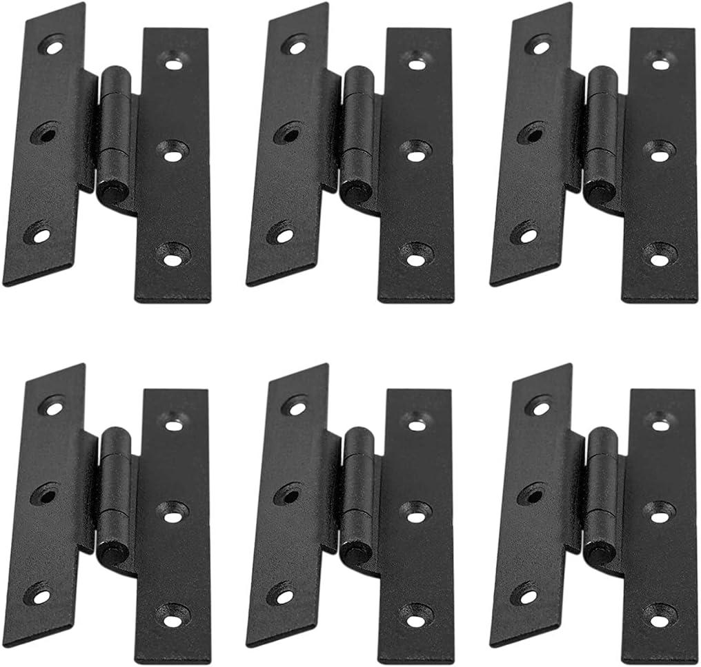 Black Wrought Iron Offset Cabinet Hinges Pack of 6