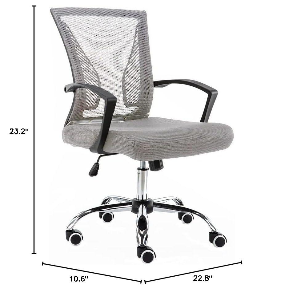 Modern Home Zuna Mid-Back Office Chair - Black/Gray