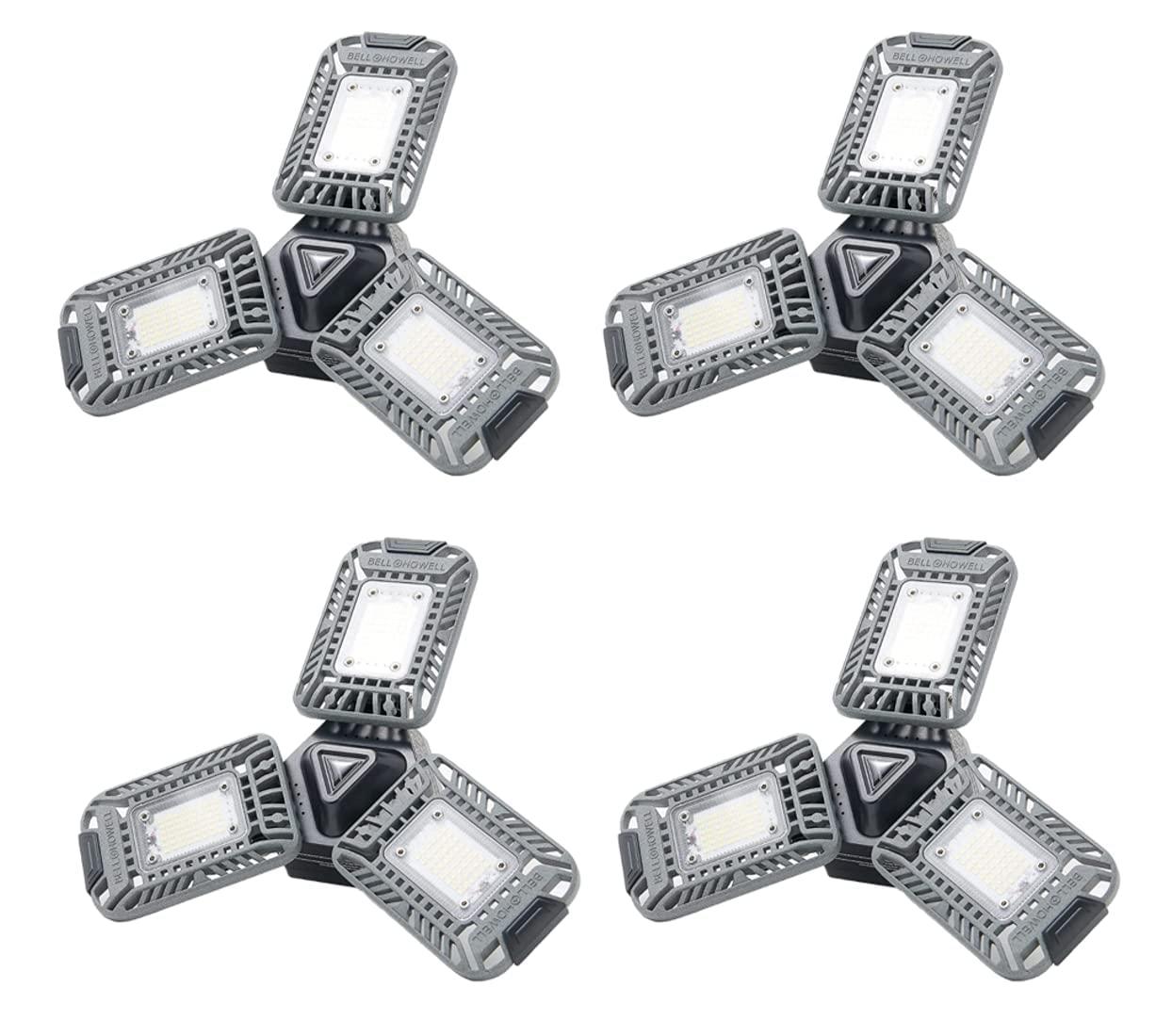 Bell+Howell Triburst Motion Sensor Technology, ASON TV 4000 Lumens / 6500 Kelvin Indoor Lights S/4, Ultra Bright with 144 LED Bulbs and Multi-Directional Triple Panel Bedroom, Garage, Ceiling