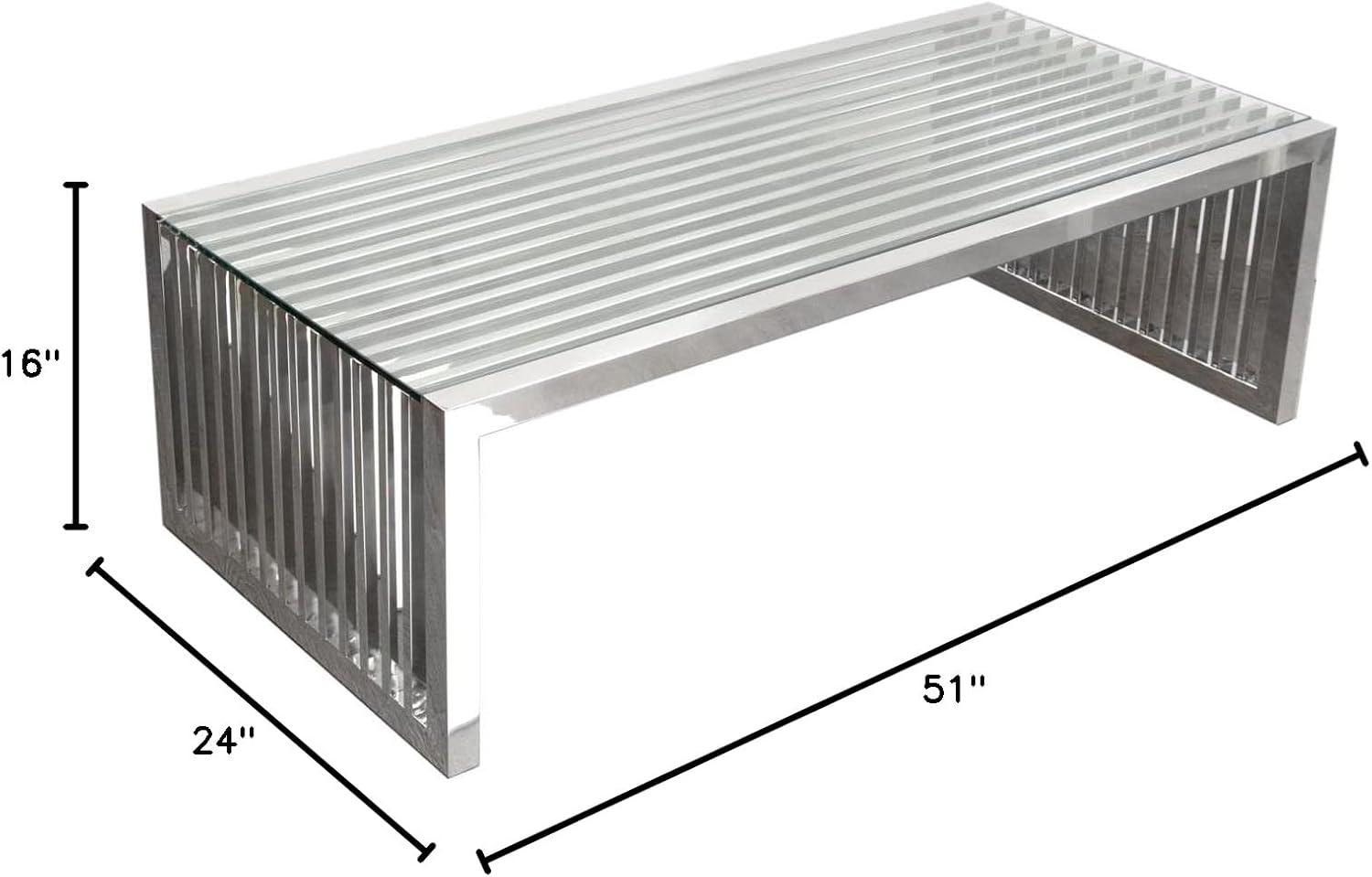 Diamond Sofa Soho Glass Top Single Coffee Table