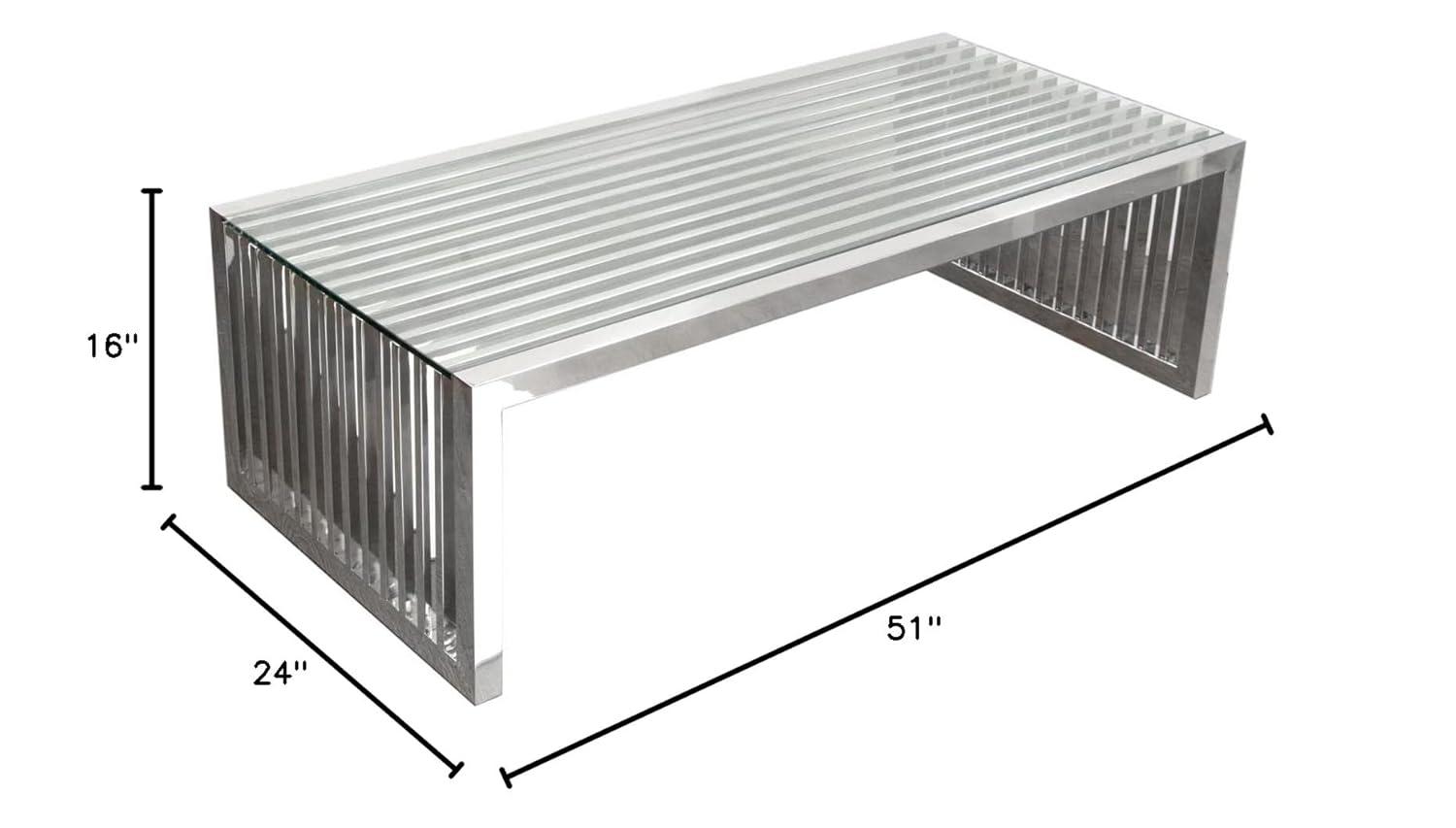 Diamond Sofa Soho Glass Top Single Coffee Table