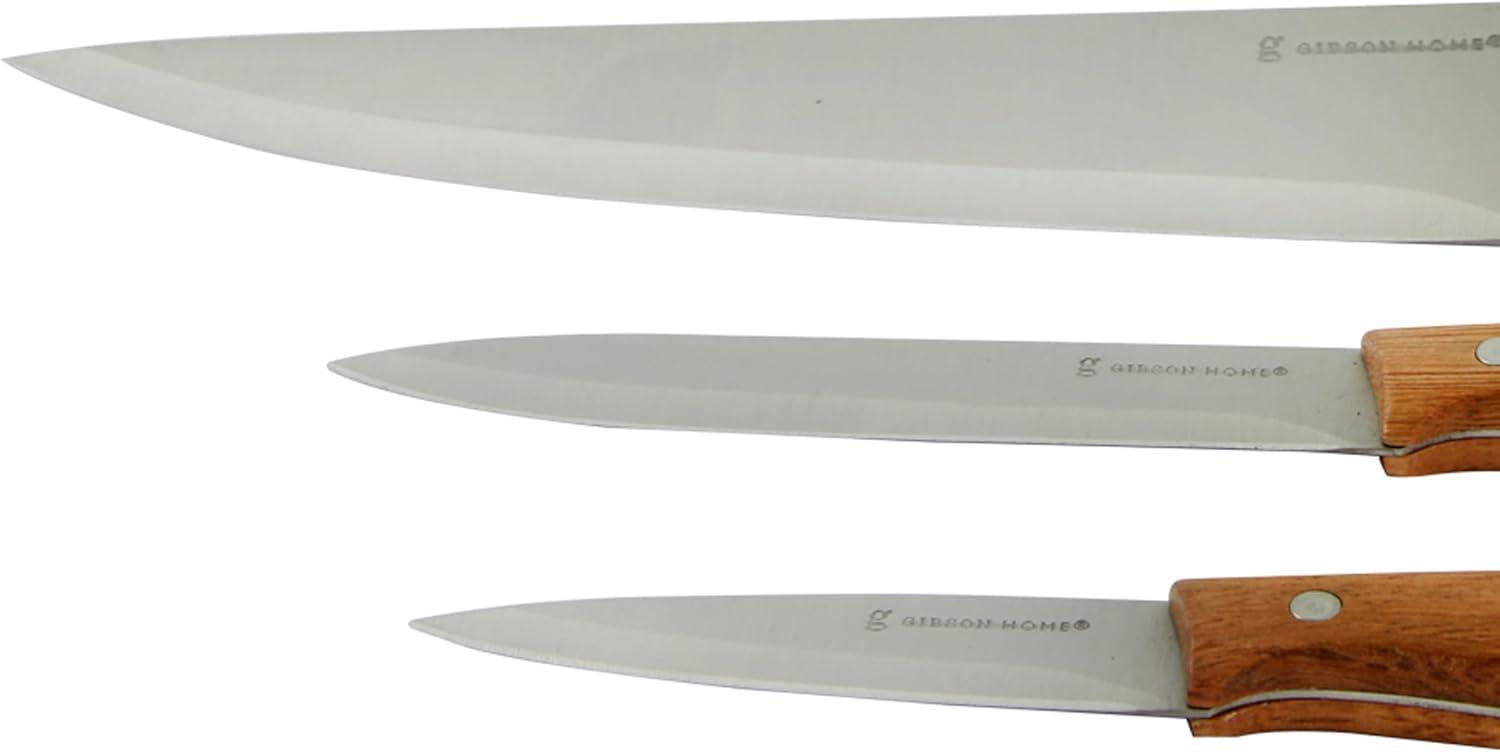 Seward 3-Piece Stainless Steel Knife Set with Wood Handles