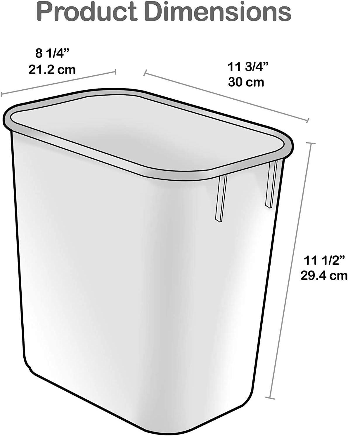 Acrimet Wastebasket Bin for Recycling 13QT (Plastic) (Blue Yellow Red Green) (Set of 4)