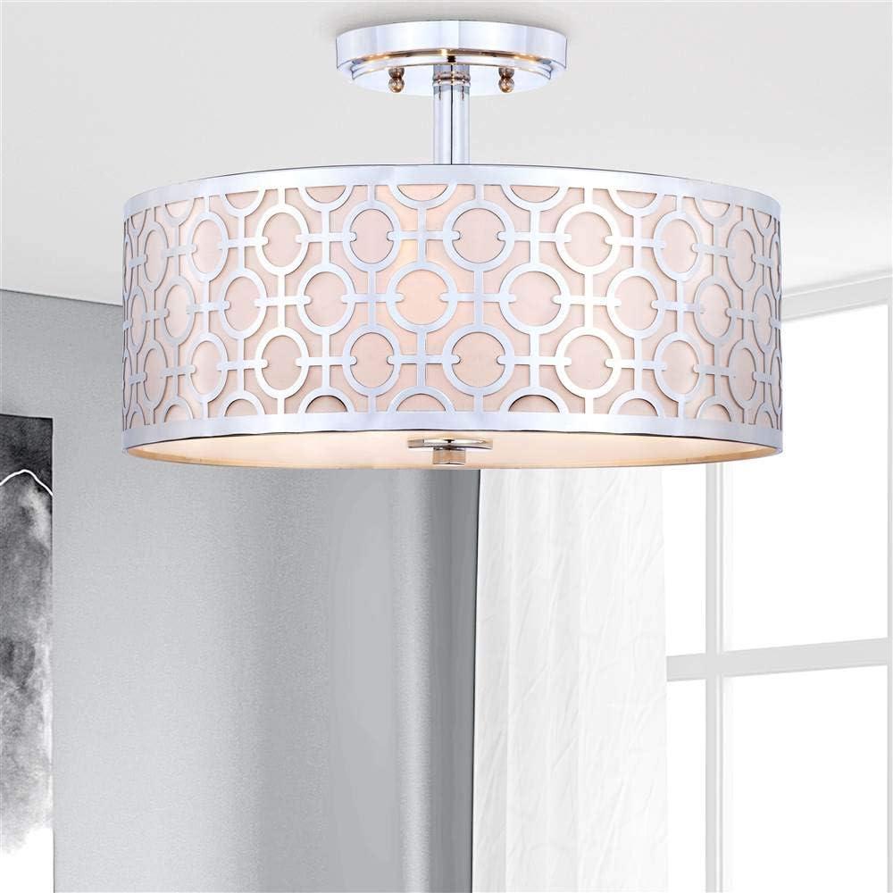 Vera Chain Link 3 Light 15.5 Inch Dia Flush Mount  - Safavieh