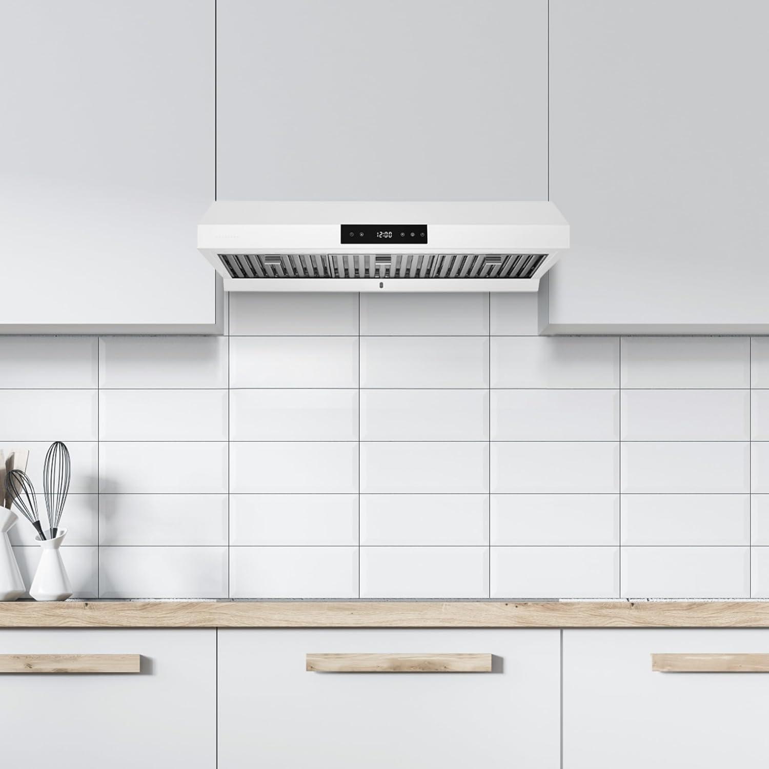 Hauslane Hauslane Range Hood 30 Inch - Under Cabinet Range Hood 30" Stainless Steel Kitchen Hood, Vent Hood 30 Inches, Stove Vent Hood for Kitchen, Vent Hoods 30 Inch with LED - Chef Series PS18 XJ-TLKX-SFBU