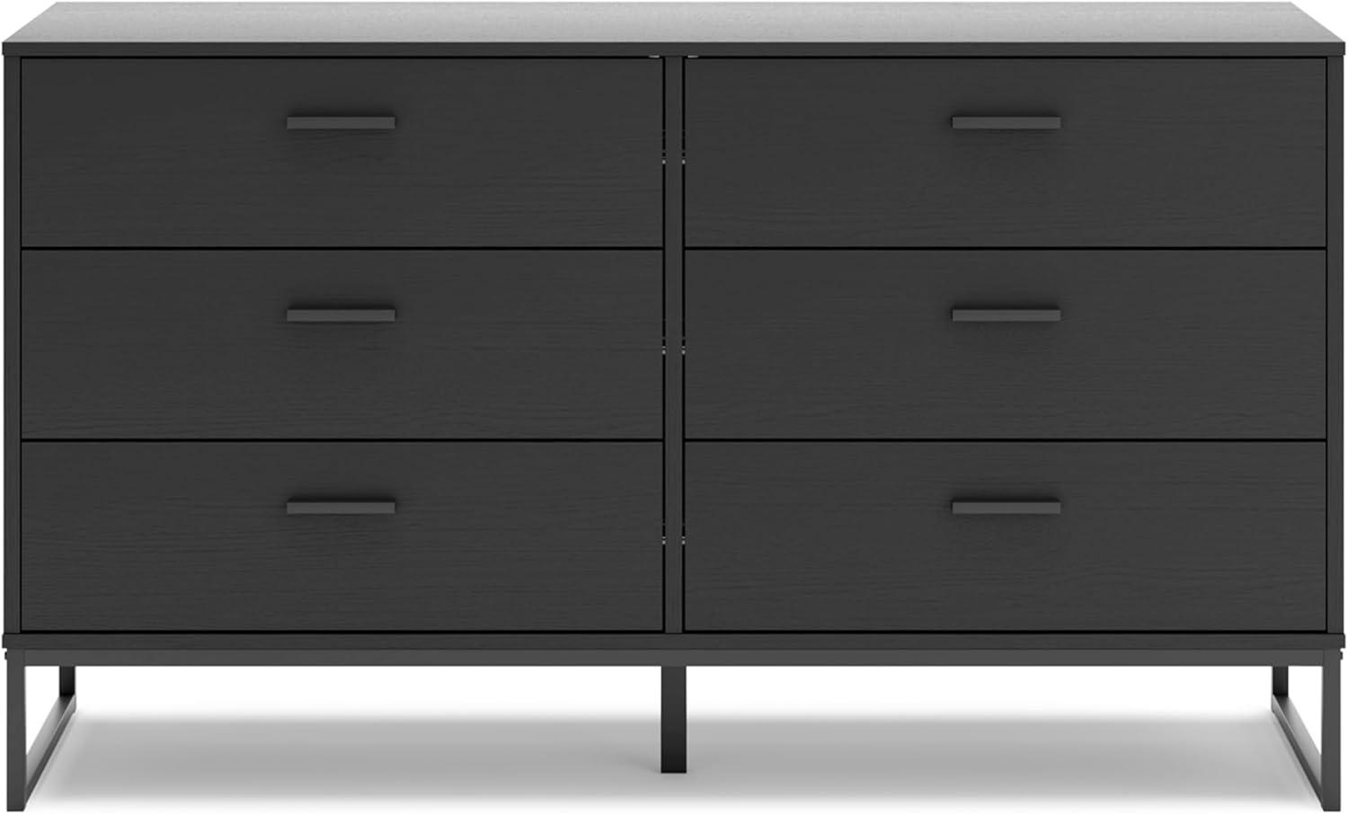 Signature Design by Ashley Socalle 6 Drawer Dresser, Black