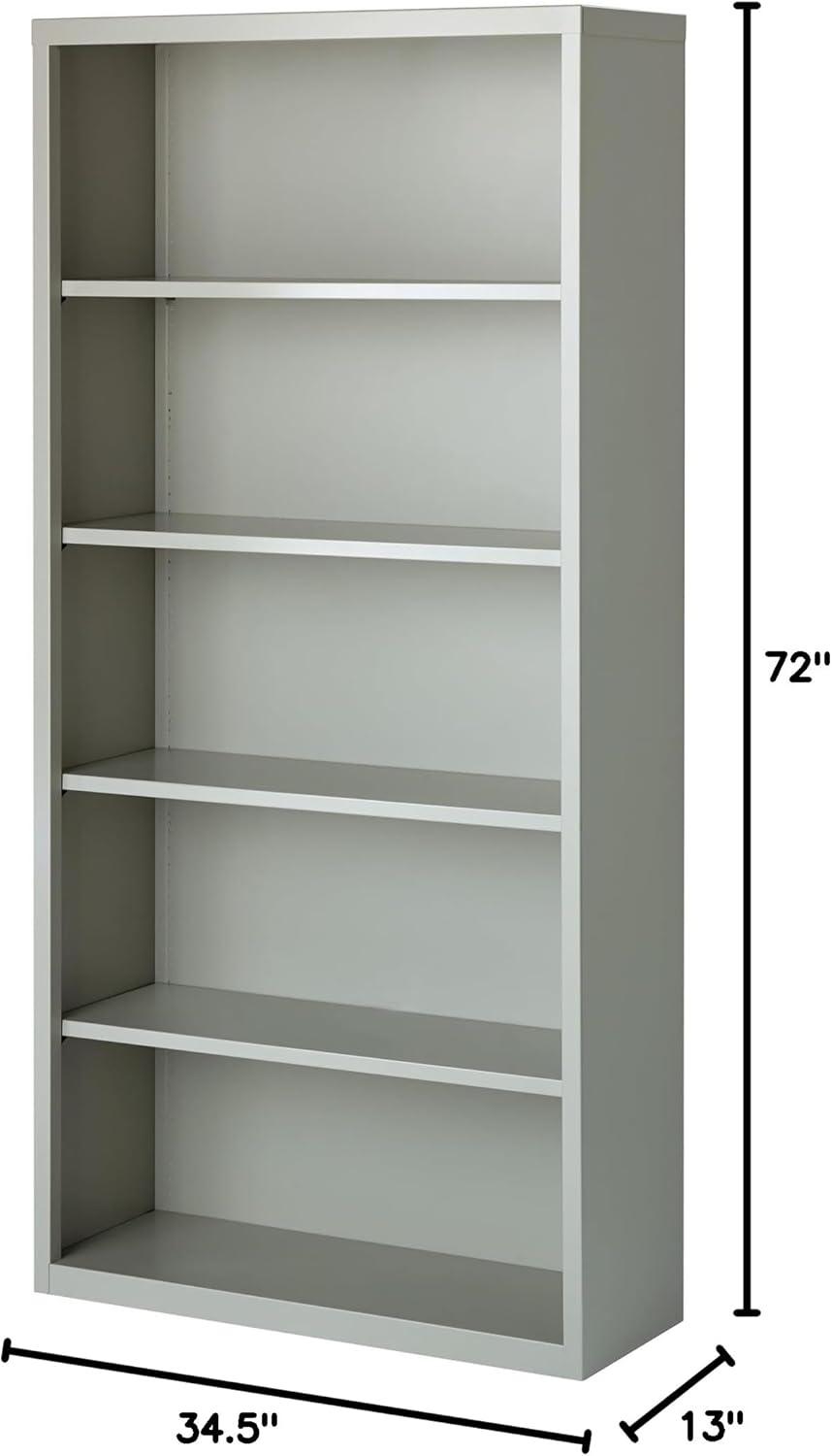 Fortress 72" Hx 34.5" W Metal Standard Bookcase