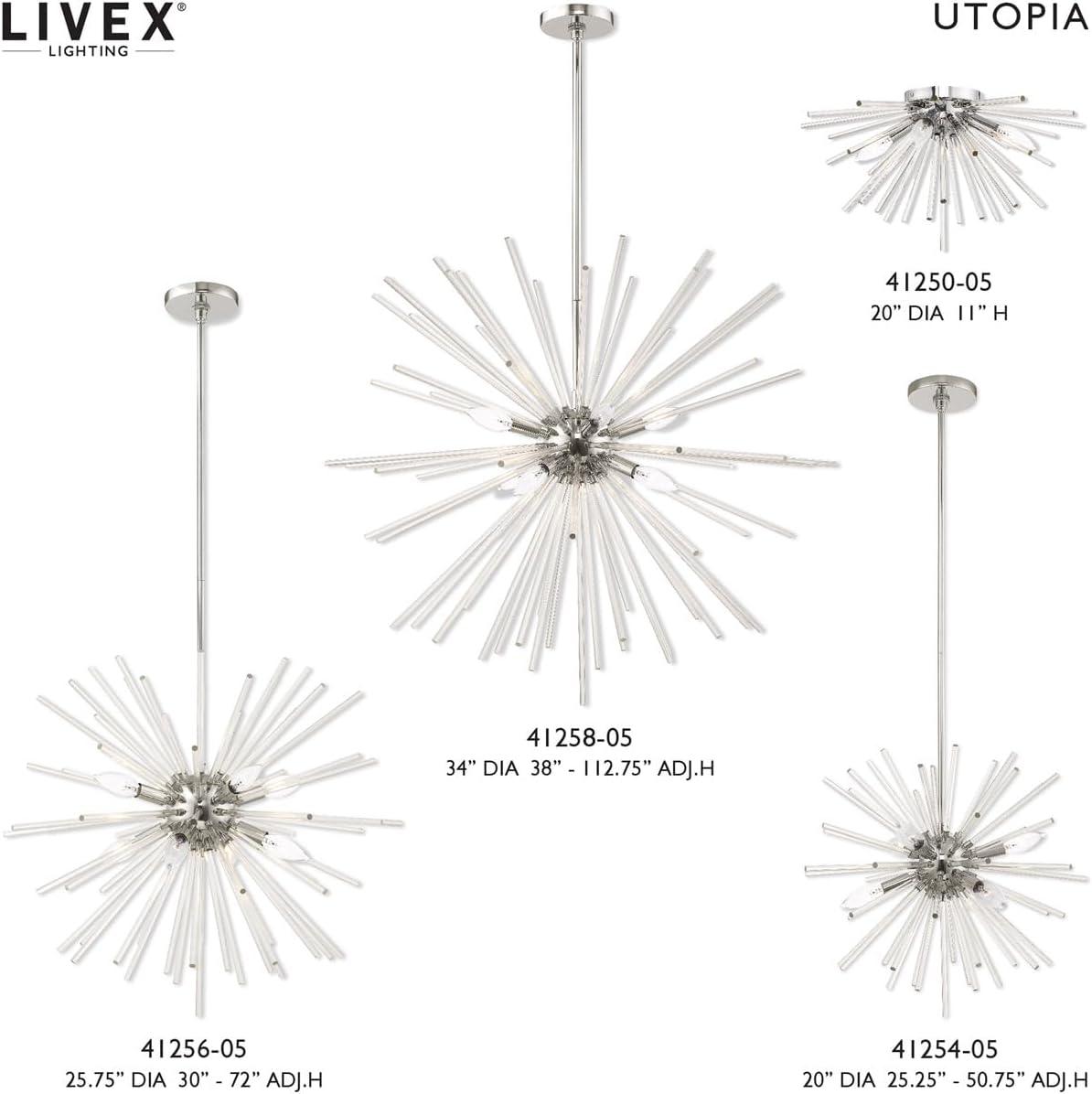 Livex Lighting Utopia 6 - Light Chandelier in  Polished Chrome