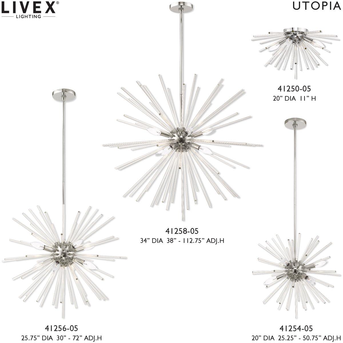 Livex Lighting Utopia 6 - Light Chandelier in  Polished Chrome