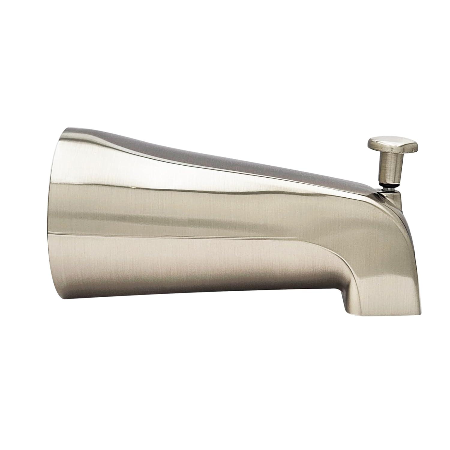 Westbrass 5-1/4" Reach Wall Mount Tub Spout with Front Diverter E531D-1F-12