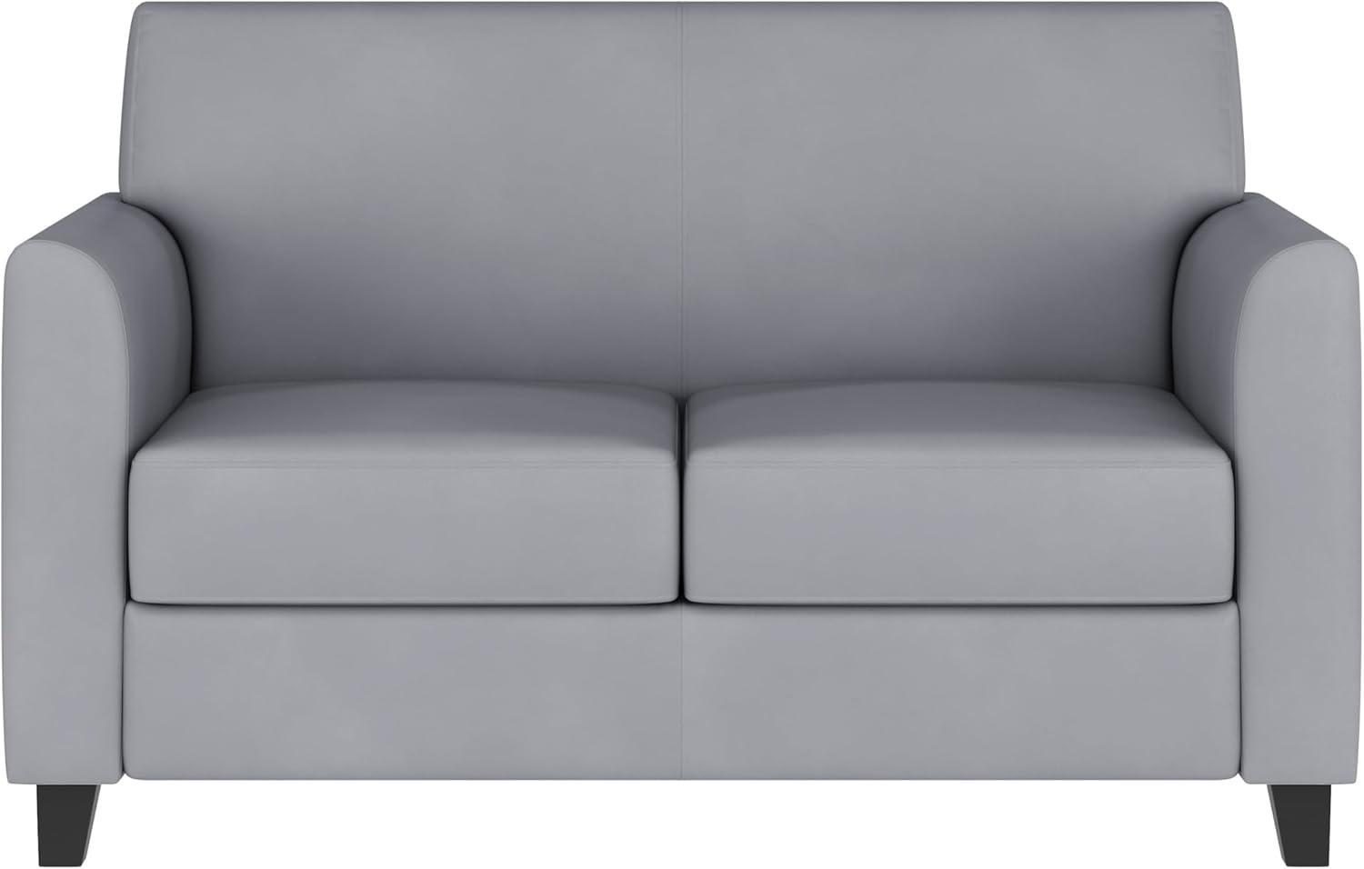 Hercules Junkersfeld 52" Modern LeatherSoft Upholstered Reception Loveseat