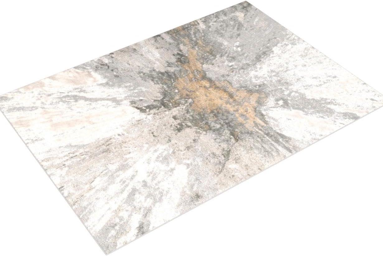 Nuloom Cyn Abstract 4x6 Indoor Area Rug for Living Room Bedroom Dining Room Kitchen, Silver/Ivory