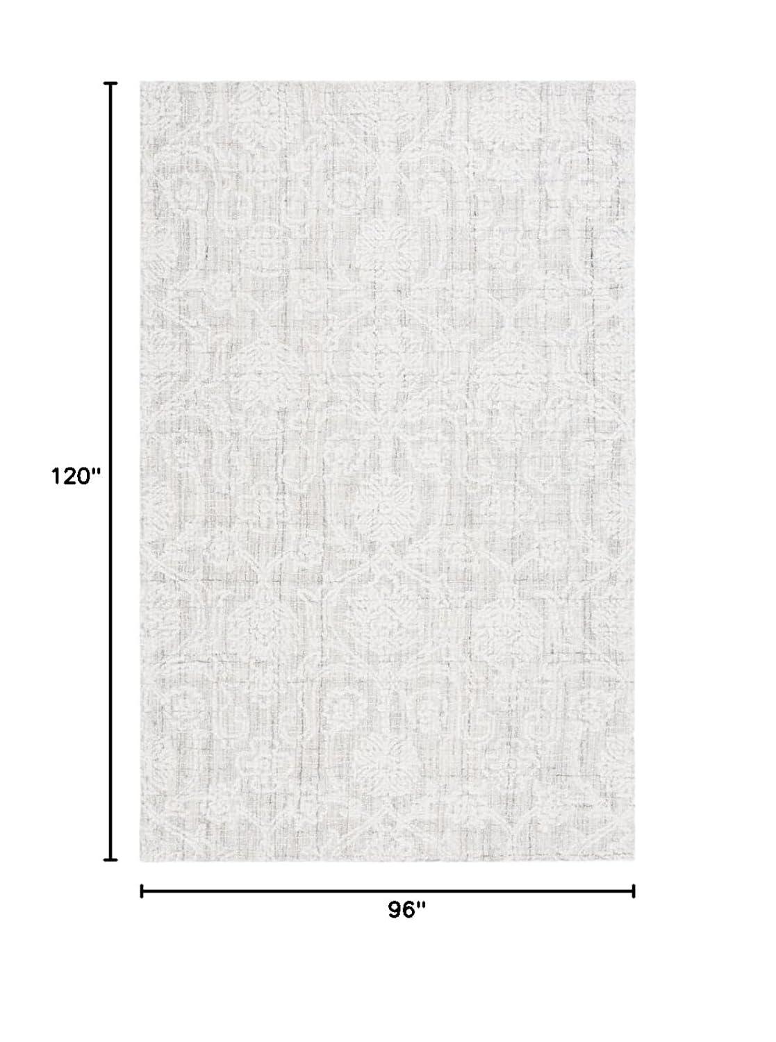 Ebony EBN111 Hand Tufted Area Rug - Grey/Ivory - 8'x10' - Safavieh.