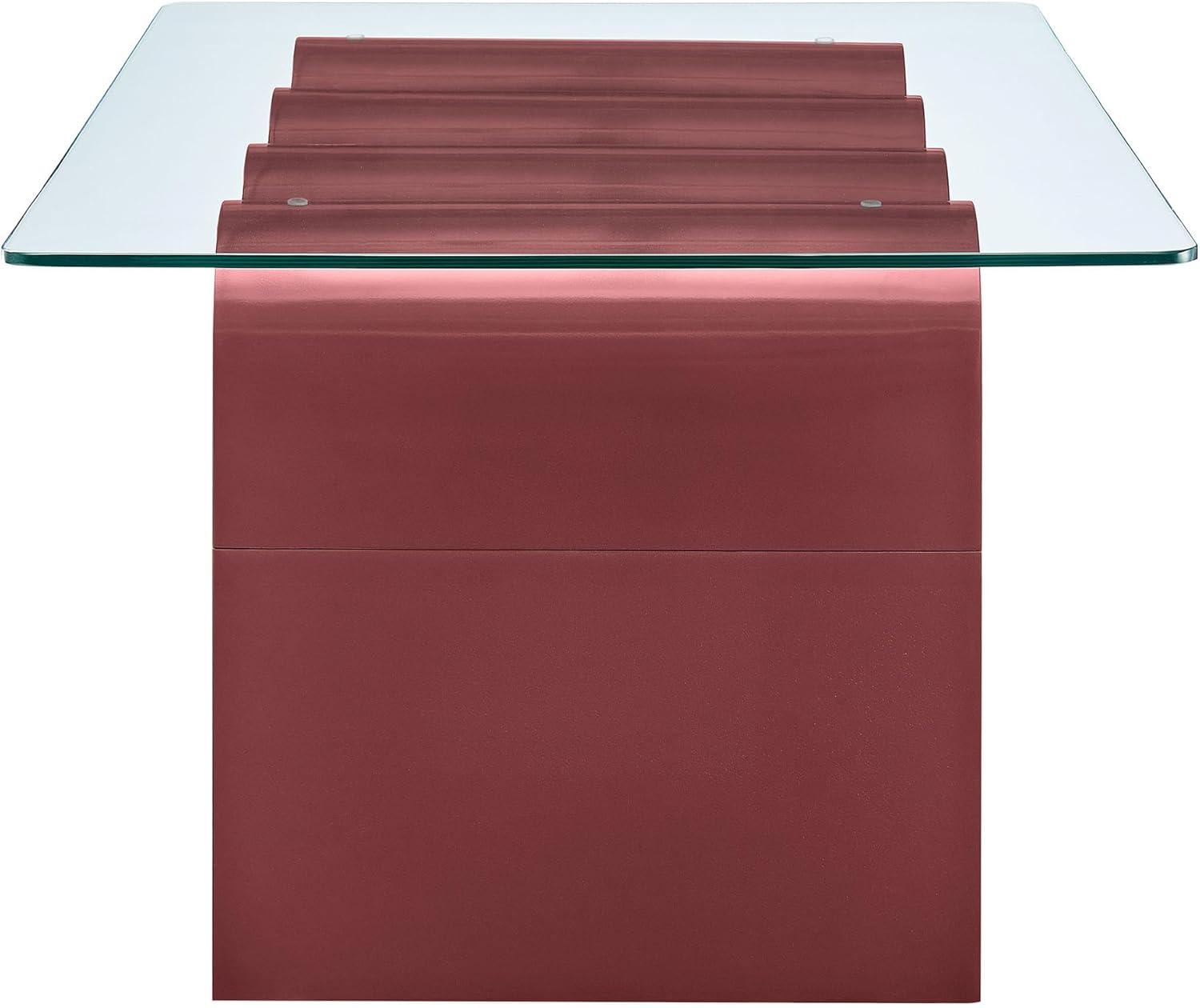 Modway Ondine Glass Top Coffee Table In Spiced Apple