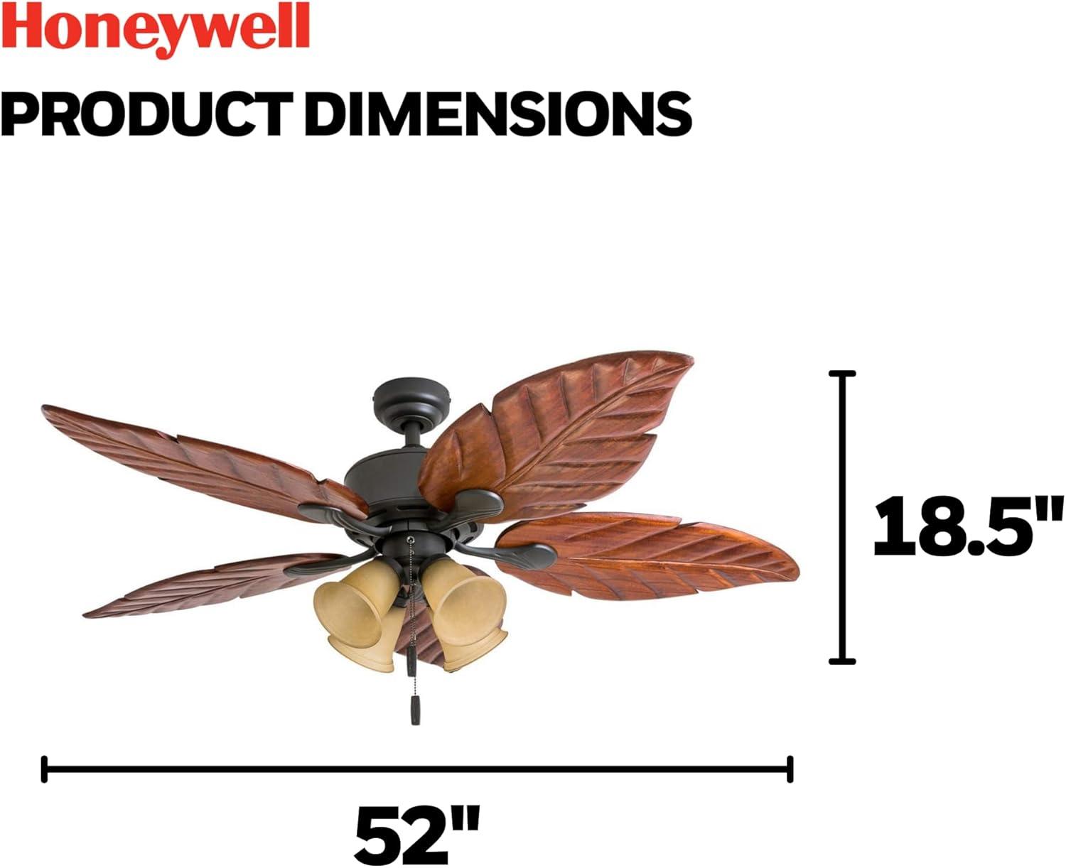 Honeywell 52" Royal Palm Tropical 5 Blade Ceiling Fan