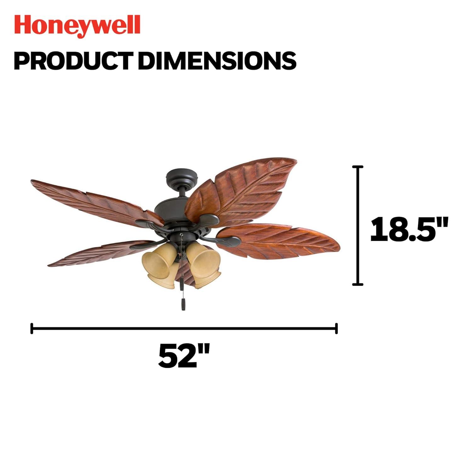 Honeywell 52" Royal Palm Tropical 5 Blade Ceiling Fan