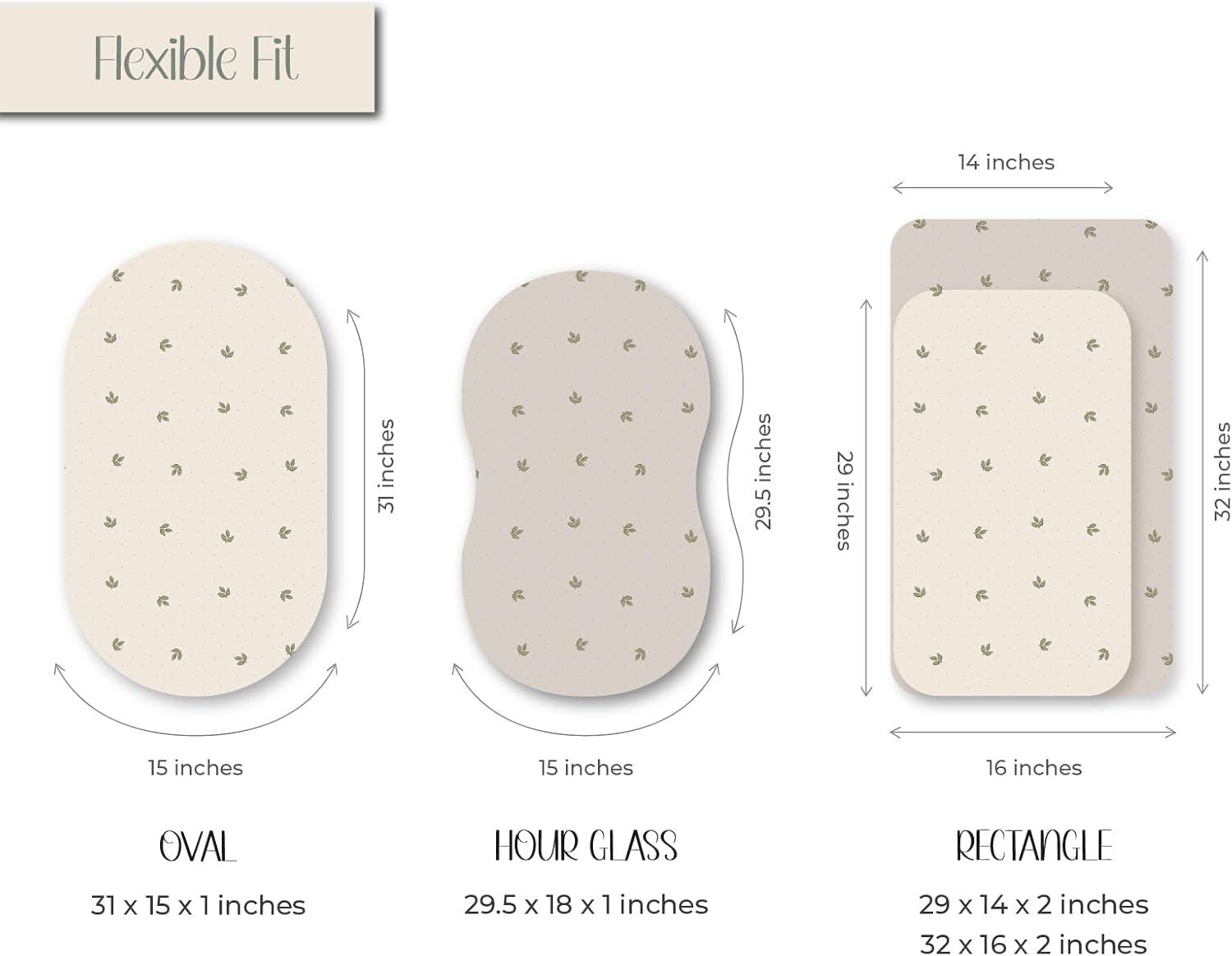 Ely's & Co. Baby Fitted Bassinet Sheet 100% Combed Jersey Cotton 2 Packs Gender Neutral