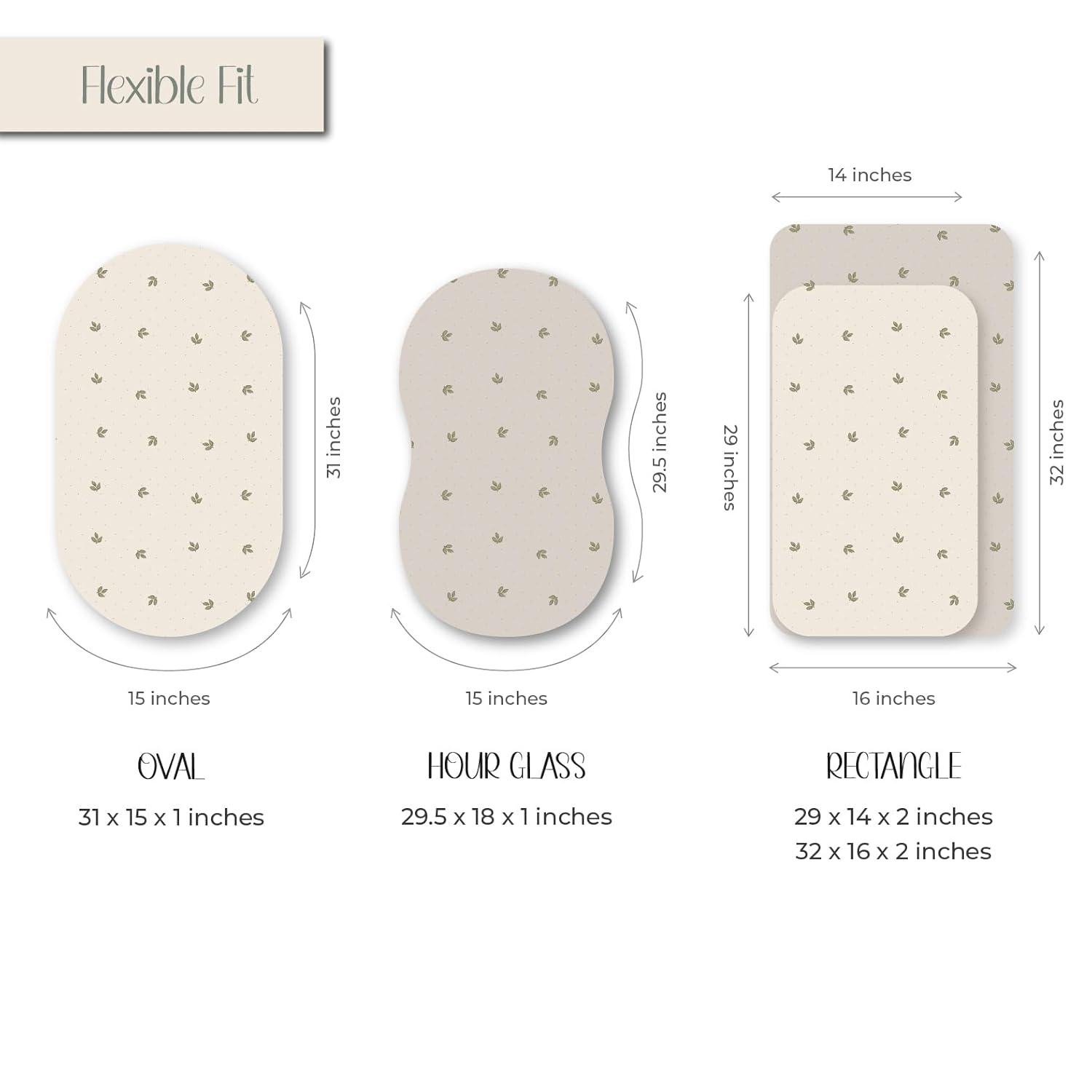 Ely's & Co. Baby Fitted Bassinet Sheet 100% Combed Jersey Cotton 2 Packs Gender Neutral