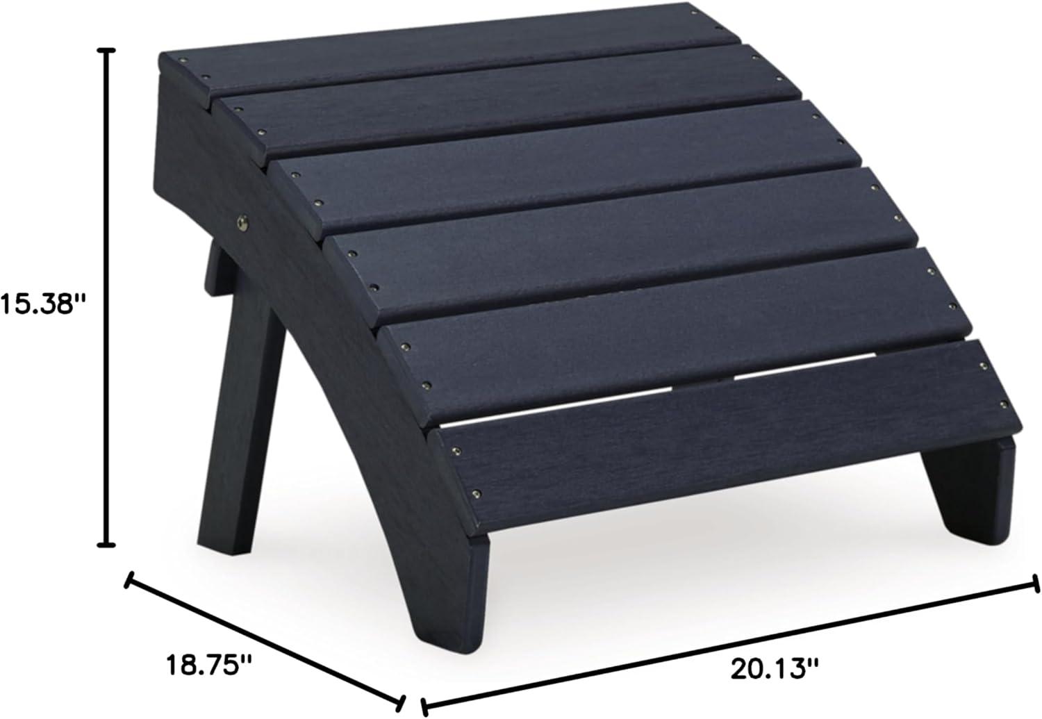 Sundown Treasure Black Slatted Outdoor Ottoman