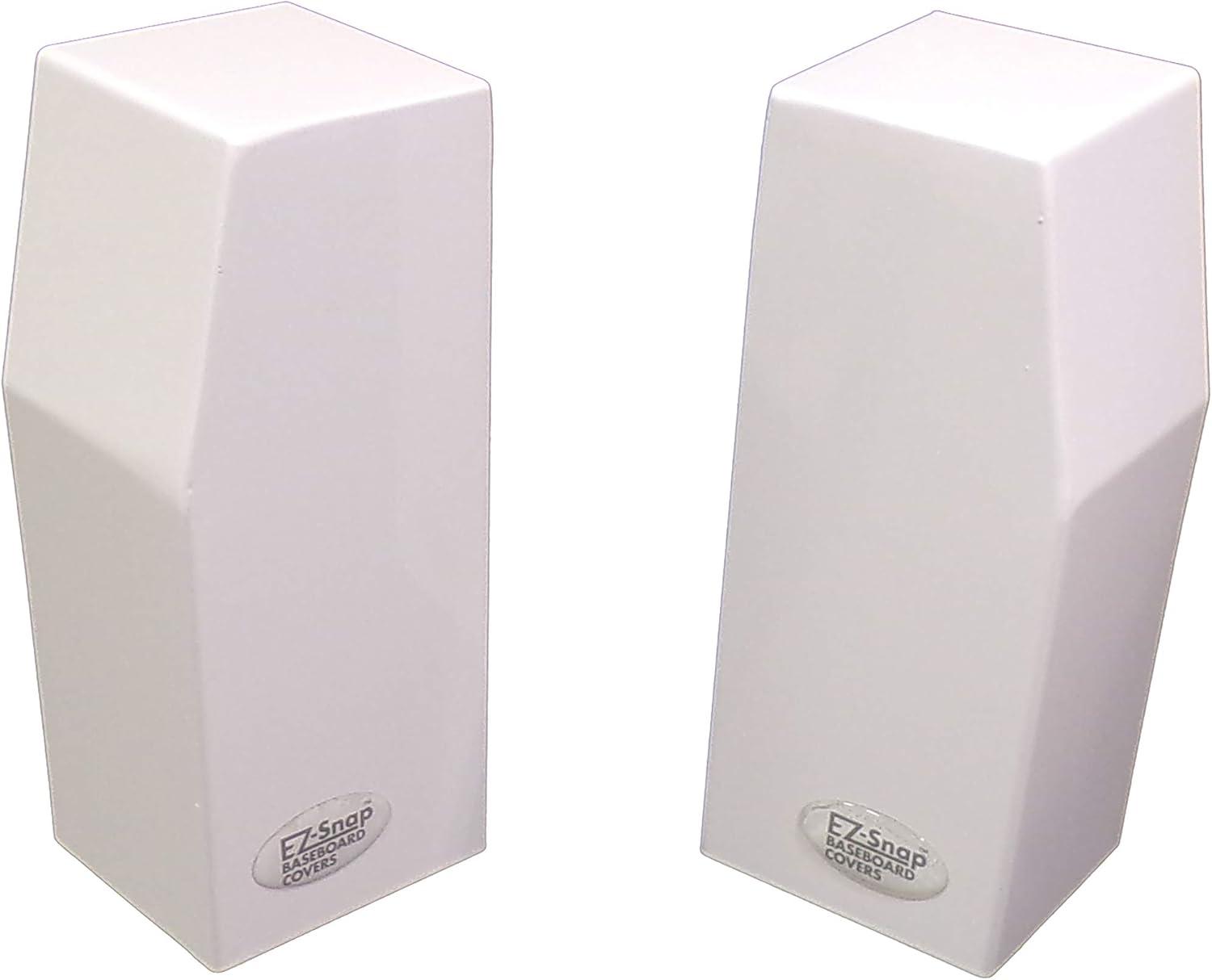 EZ Snap Covers 10 Foot White Standard Height 7 1/2" Baseboard Heater Cover Kit with 2 Closed End Caps & Brackets - For HYDRONIC Baseboard Heat