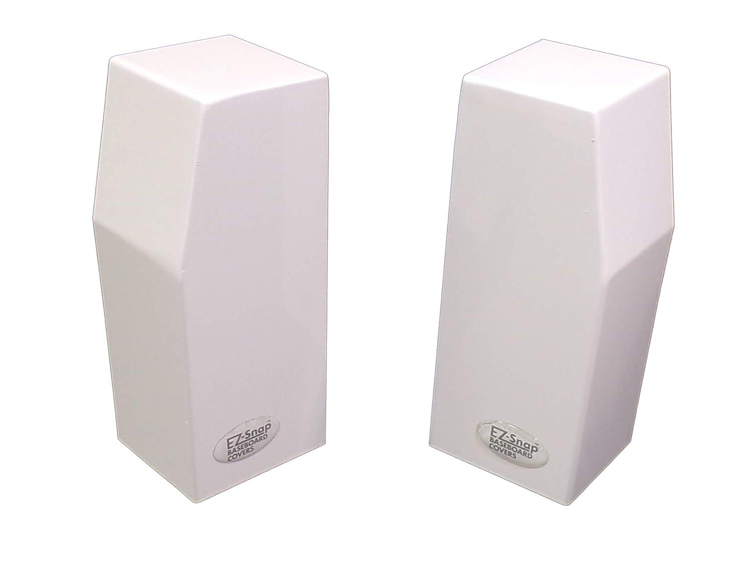 EZ Snap Covers 10 Foot White Standard Height 7 1/2" Baseboard Heater Cover Kit with 2 Closed End Caps & Brackets - For HYDRONIC Baseboard Heat