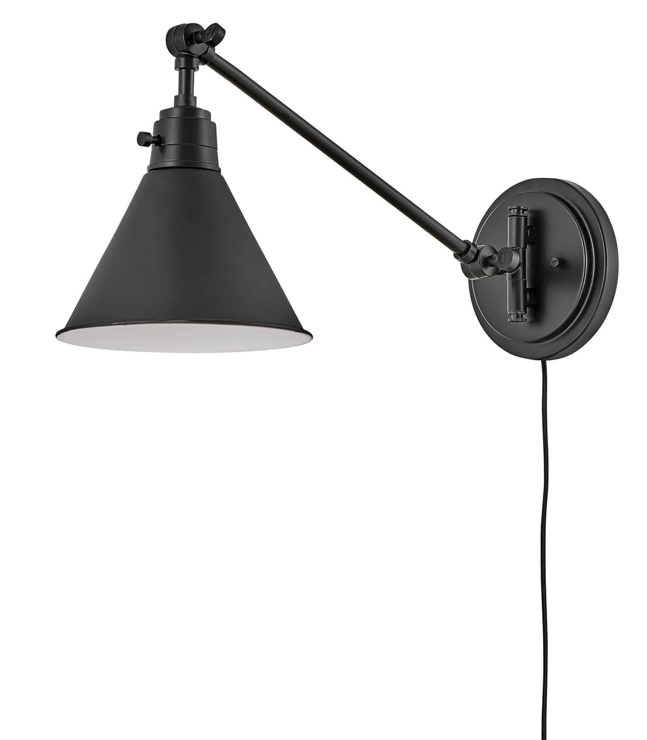 Lennon Plug-In Task Sconce - Black
