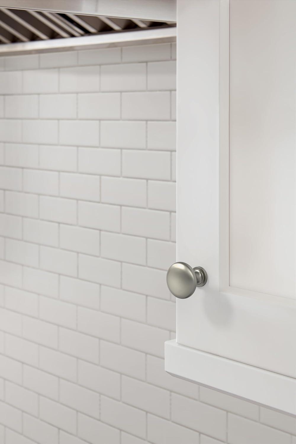 Amerock Edona 1-1/4 inch (32mm) Diameter Antique Silver Cabinet Knob