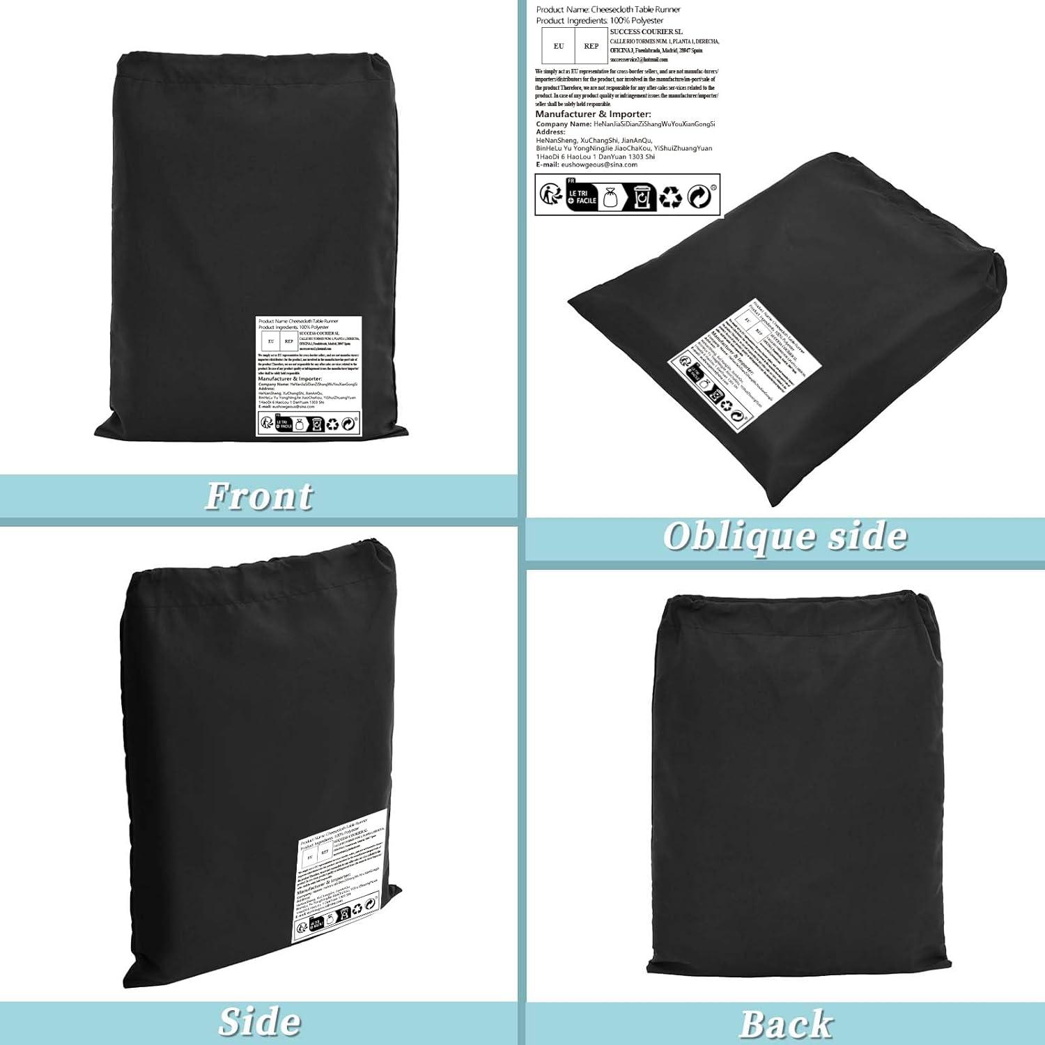 Mint Green Cheesecloth Table Runner 6 Pack 35" Boho Gauze Runner 120 inches Long Tablecloth Runner Rustic Sheer Fabric Bulk for Baby Shower Wedding Bridal Birthday Party Table Decorations