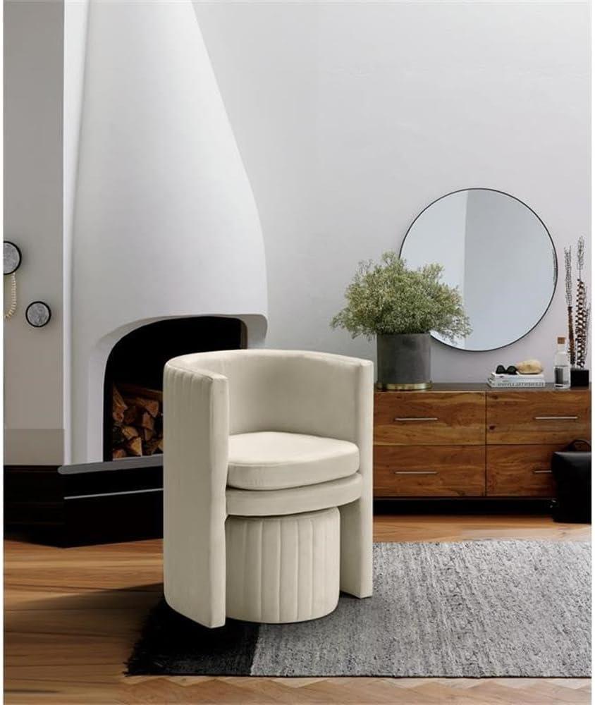 Maykoosh Art Deco Dreams Cream Velvet Accent Chair