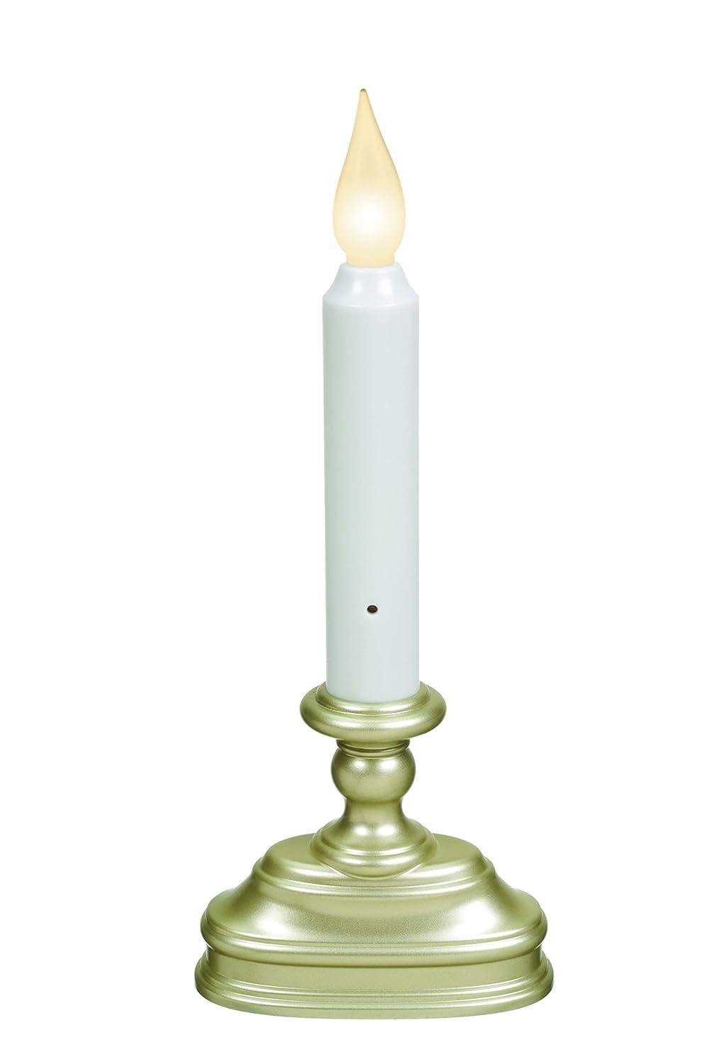 Battery Operated LED Window Candle with Sensor Pewter FPC1520P