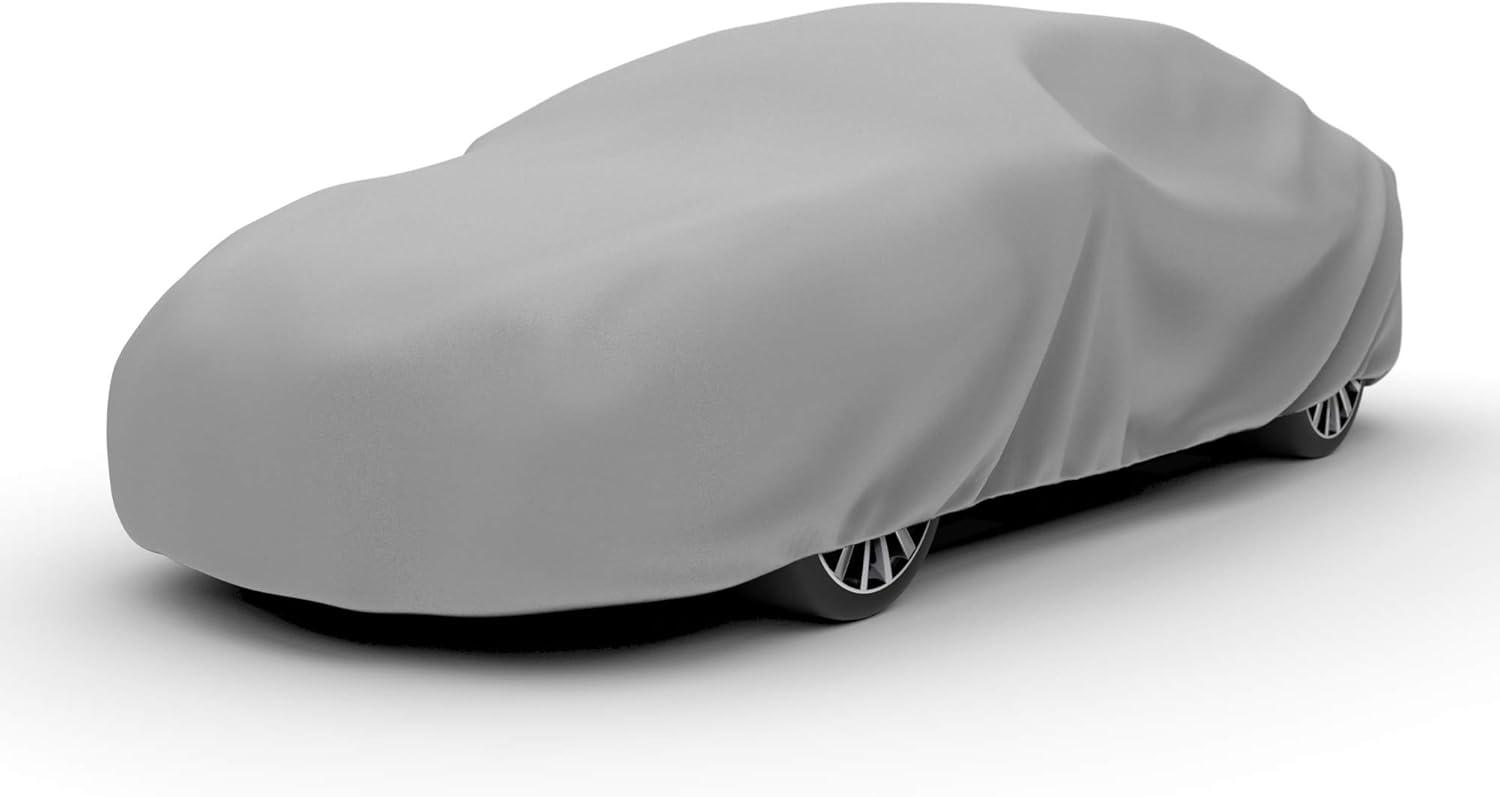 Gray Polypropylene Car Cover for Dust and UV Protection