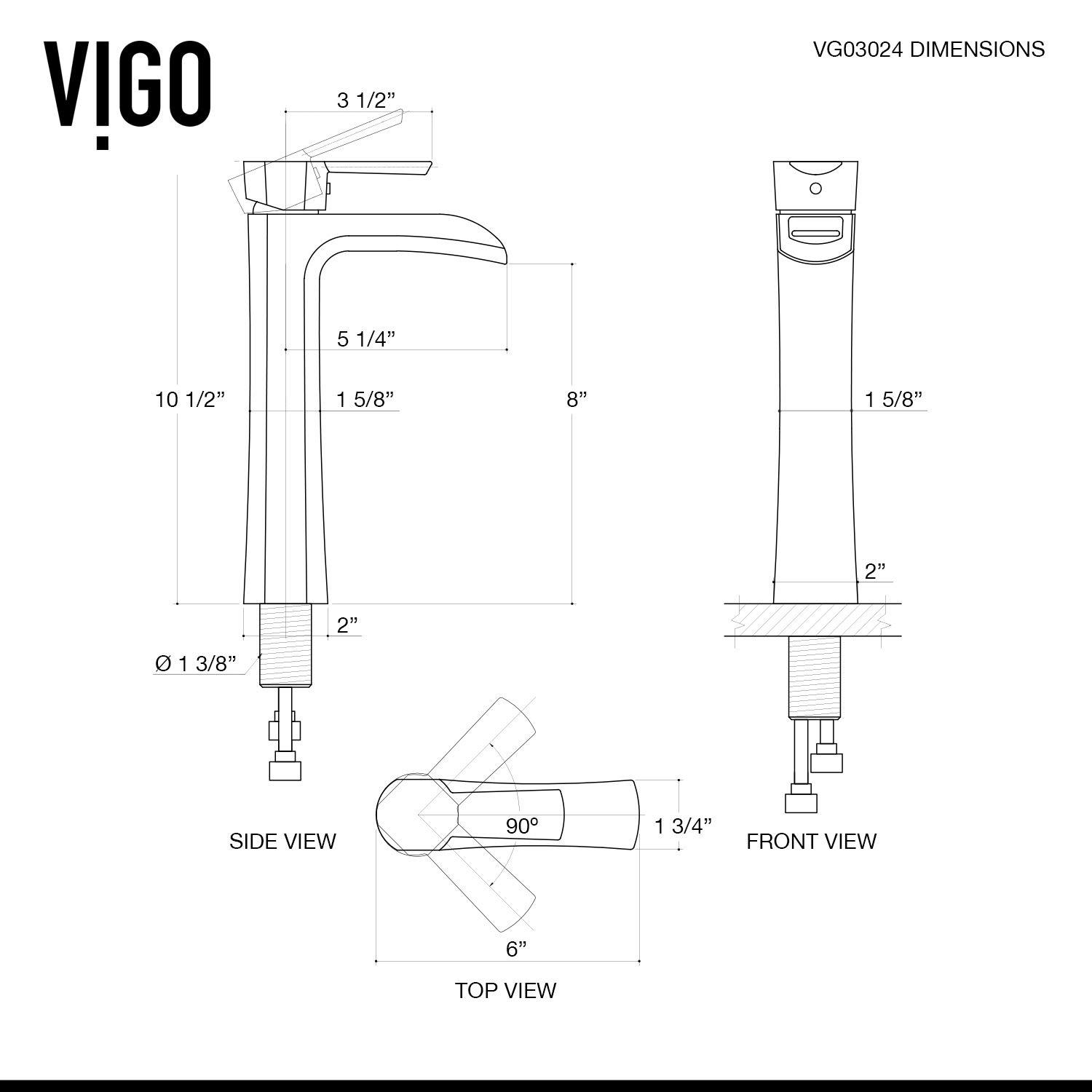 Niko 11" H Single Handle Vessel Sink Bathroom Faucetwith Pop-up Drain