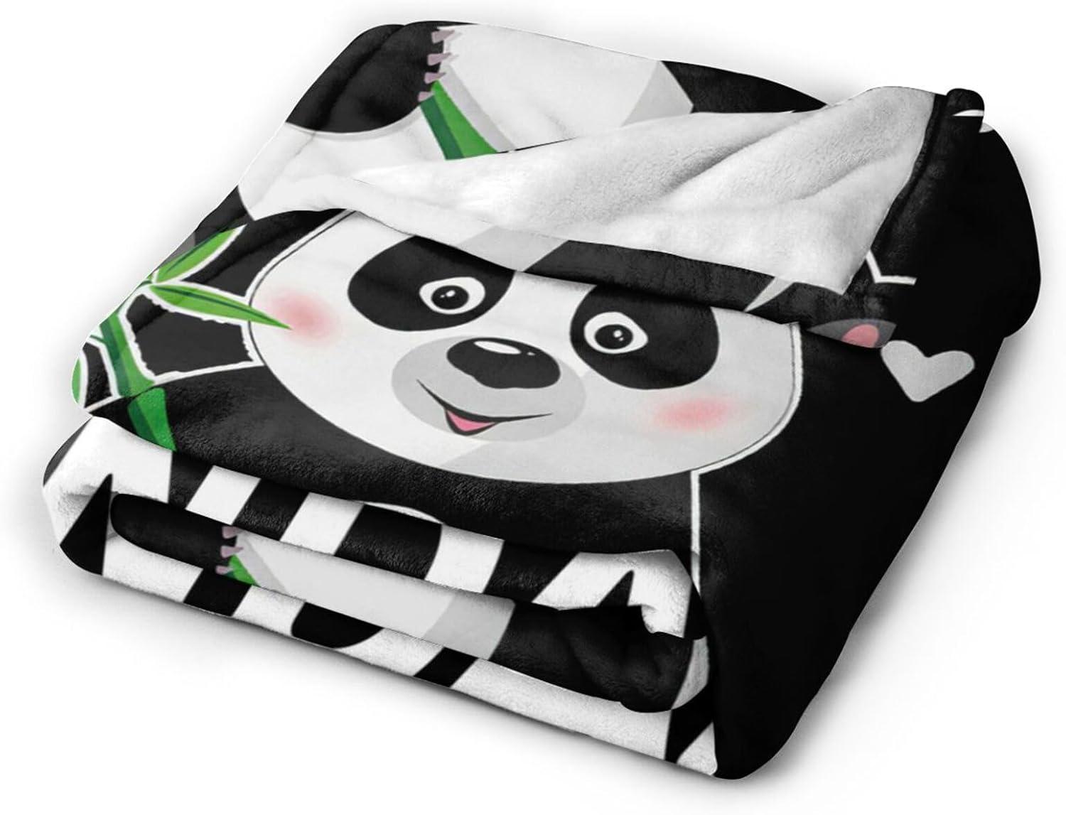 Panda Blanket Cute Panda Plush Throw Blanket Super Soft Cozy Warm Fleece Just A Girl Who Loves Panda Bedding Blanket Gifts for Kids Girls Boys Women 40"X50"