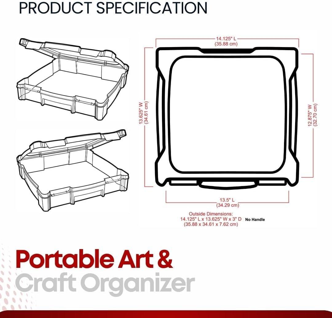 ArtBin Essentials Box-14.125"X13.625"X3" Translucent