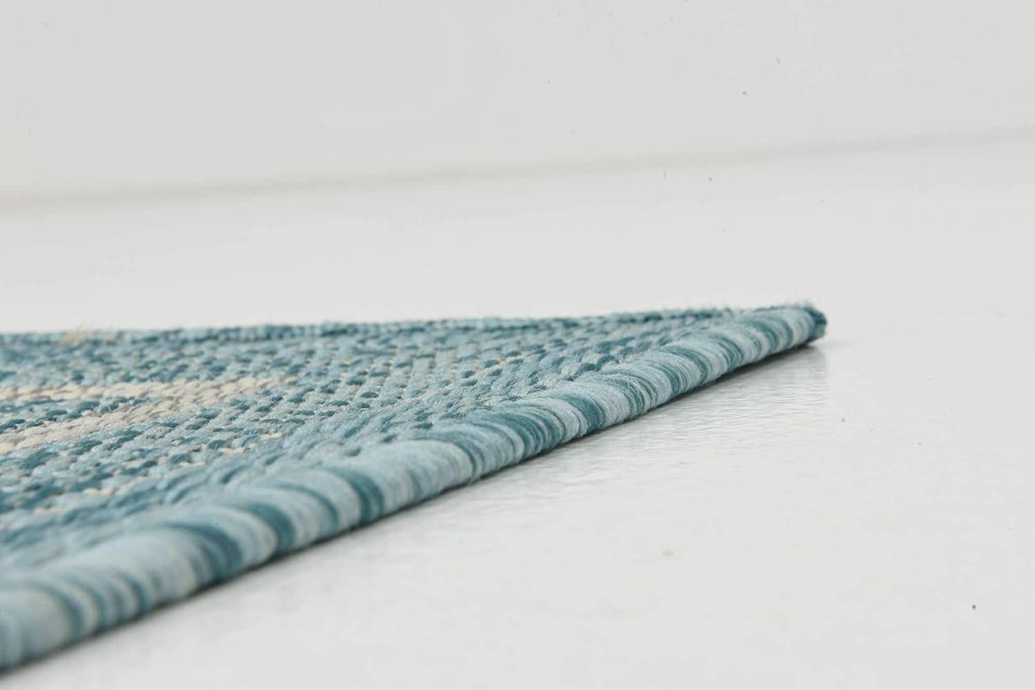 Aquamarine Outdoor Runner Rug - Easy Care & Stain Resistant