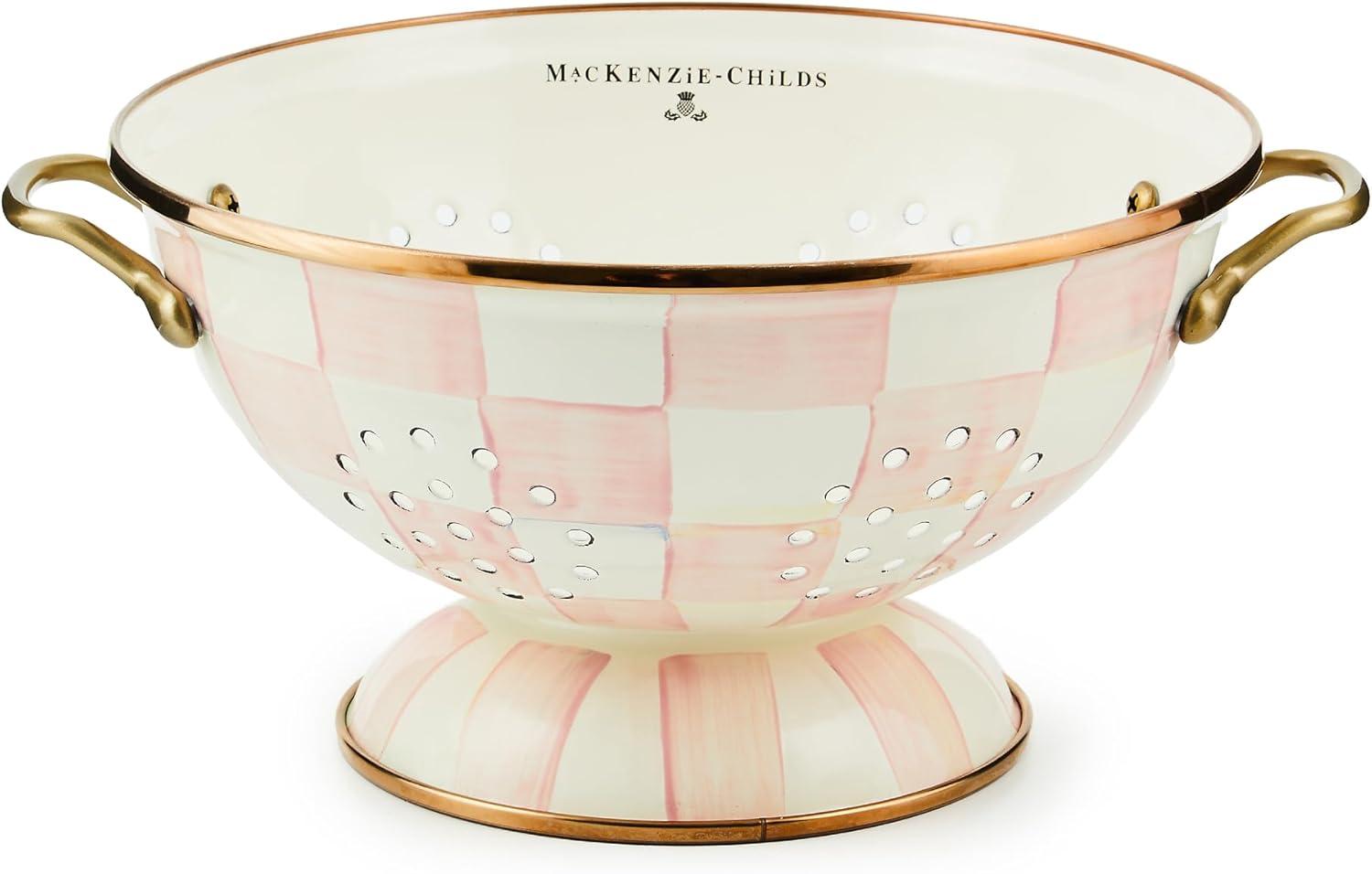 MacKenzie-Childs Rosy Check Colander